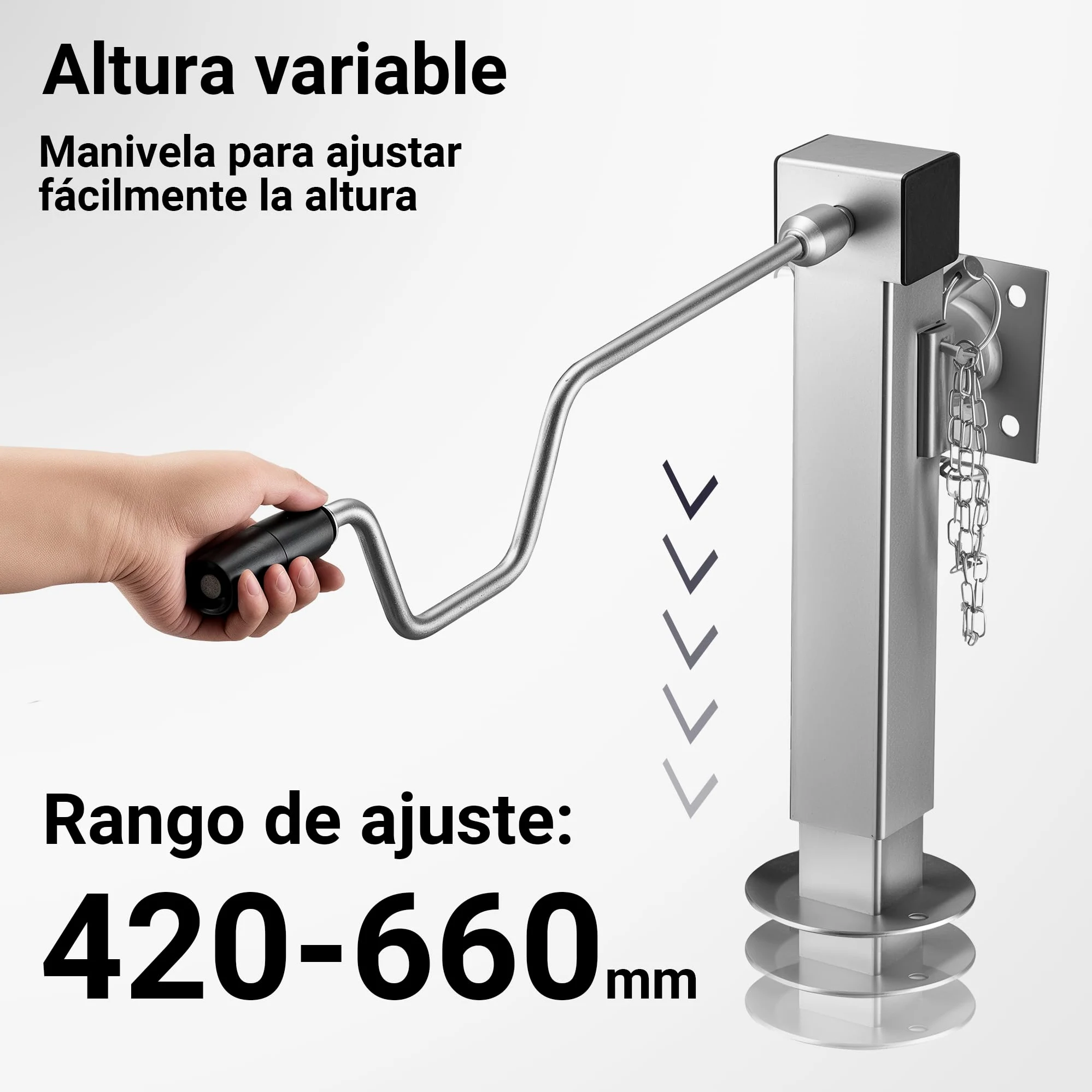 XPOtool Juego de pies de Apoyo Plegables para Remolque basculante de Carga elevada 1350kg Cada uno