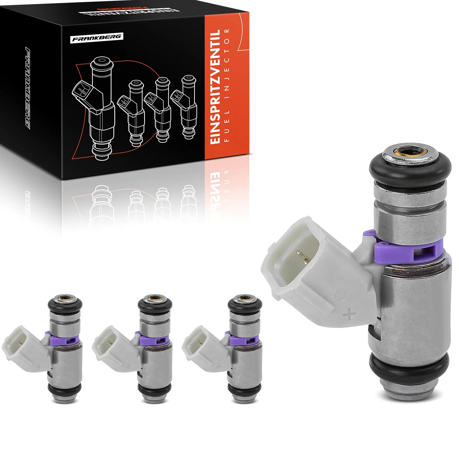 Frankberg 4 boquillas de inyector de combustible 805009523201 | Compatible con: Golf IV Variante 1J5, Altea XL 5P5 5P8, Habitación 5J7, Golf Plus 521 5M1, O.c.t.a.v.i.a II 1Z3
