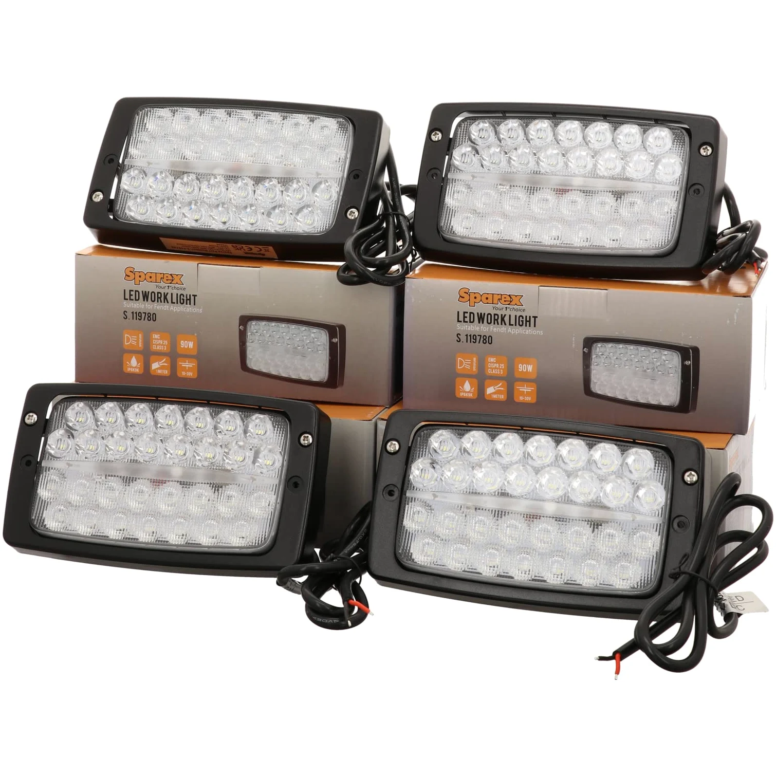 4 x Faro de Trabajo LED Fendt/Massey Fergusson/Case, Tipo Hella 90W - 3280 Lúmenes