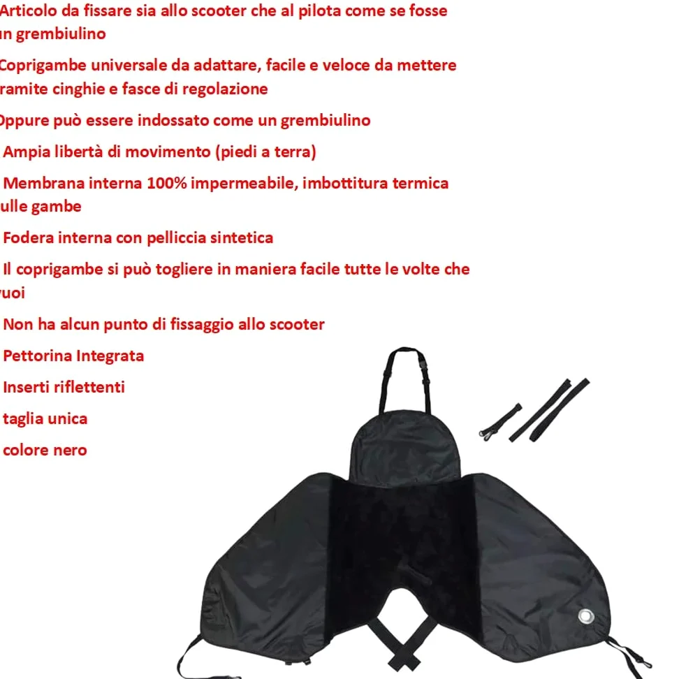 Compatible con Peugeot STREETZONE 100 Funda Cubierta PIERNAS Impermeable Manta TÉRMICA+CUBREMANOS PERILLAS DE Neopreno Universal para Scooter Lluvia Y FRÍO