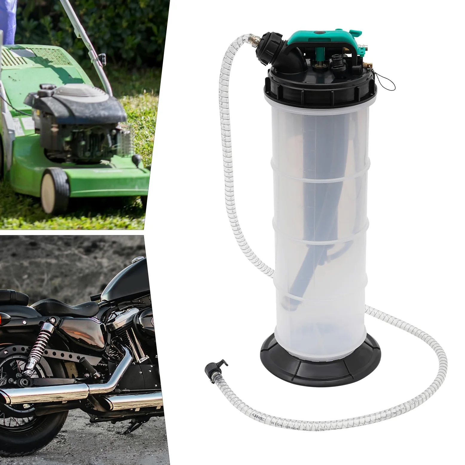 Bomba de extracción de aceite manual y neumática, 7,5 L, bomba de extracción de líquidos, bomba de aspiración de líquidos, líquido de vacío, motor