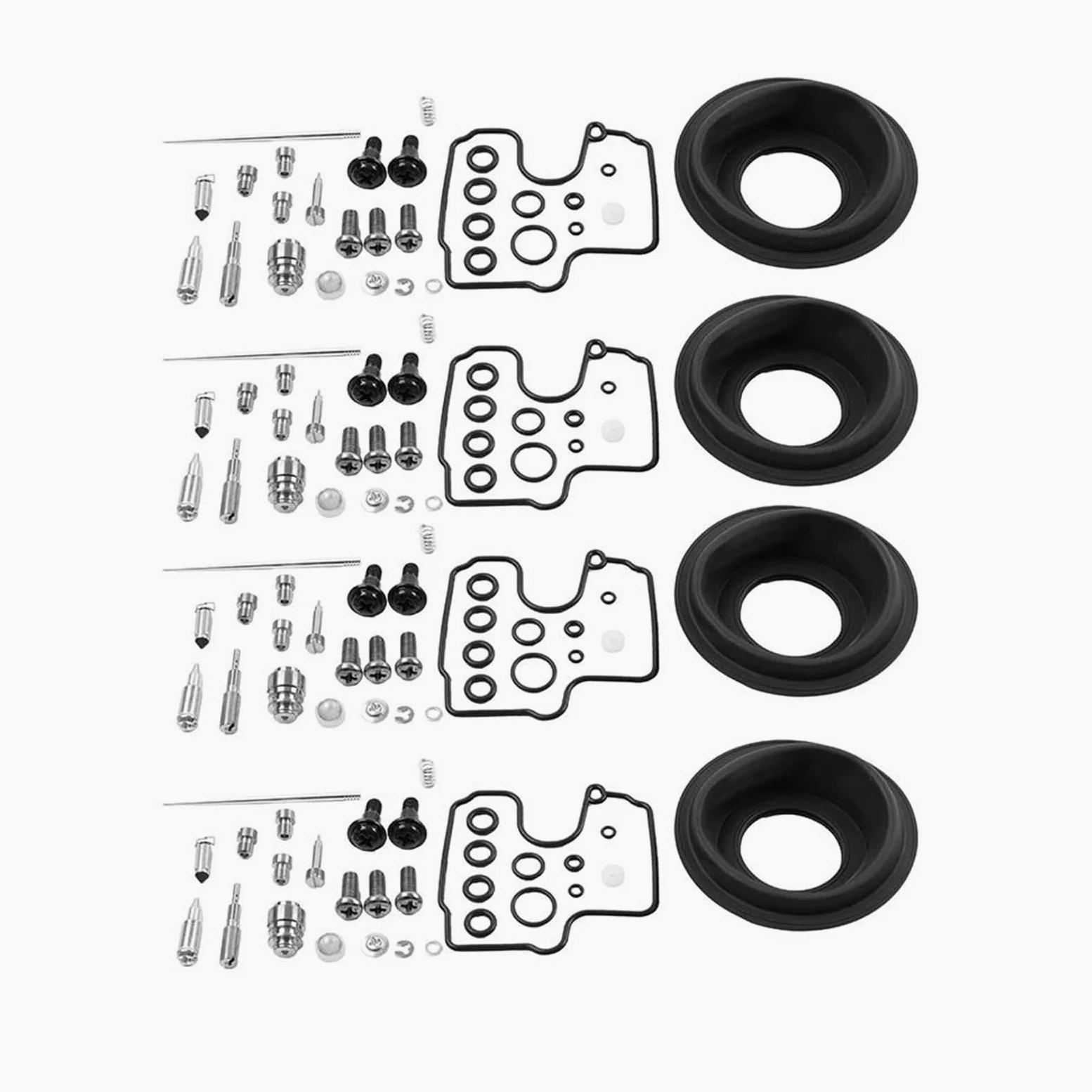 4 Juegos De Juntas Kit Reparación Carburador Motocicletas Para Yamaha YZF-R1 1998-2001 1999 2000 Regiones