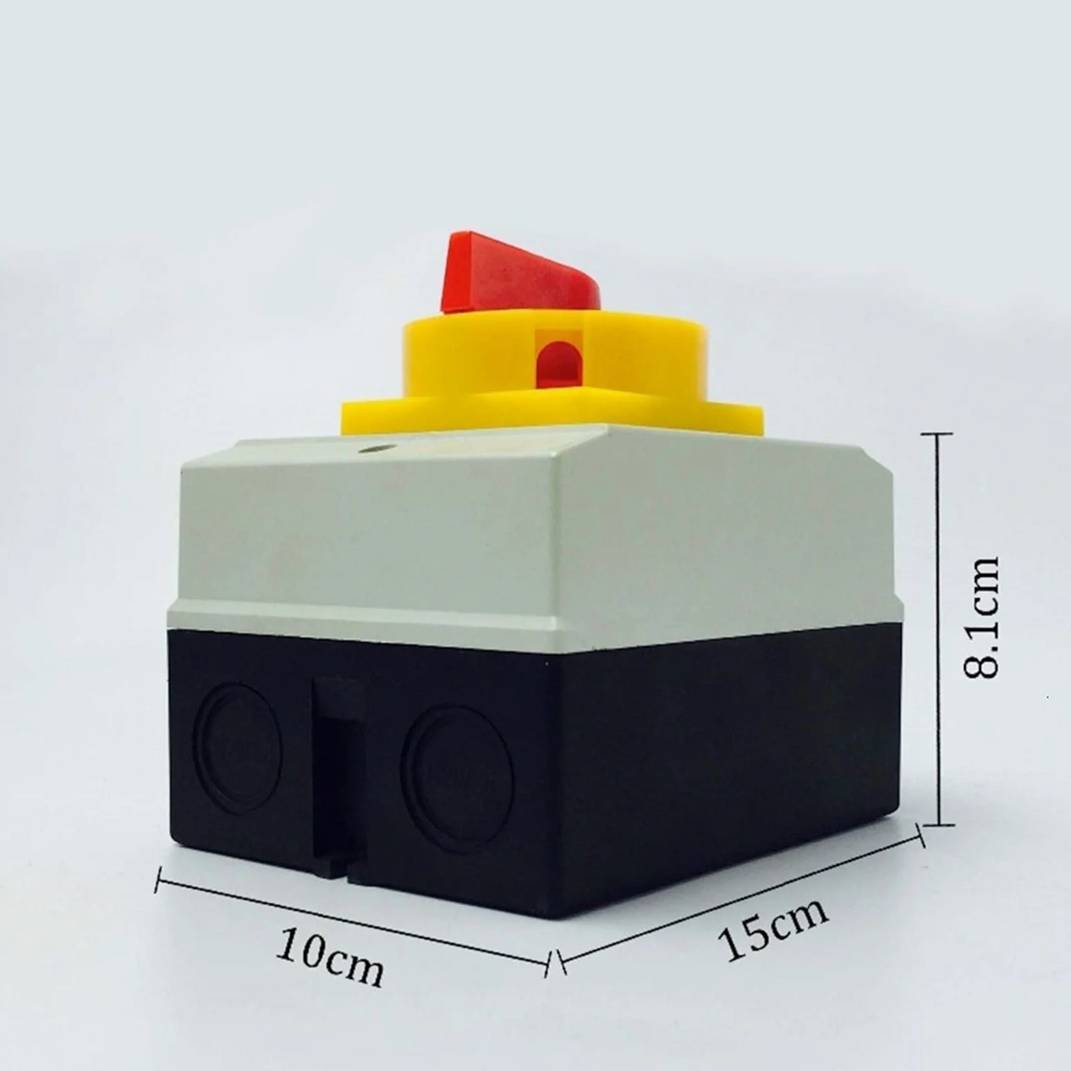 Interruptor aislador con carcasa 25A 3P 2 posiciones ON-OFF candado interruptores de alimentación de cámara giratoria Selector YMD12-25 1 Uds
