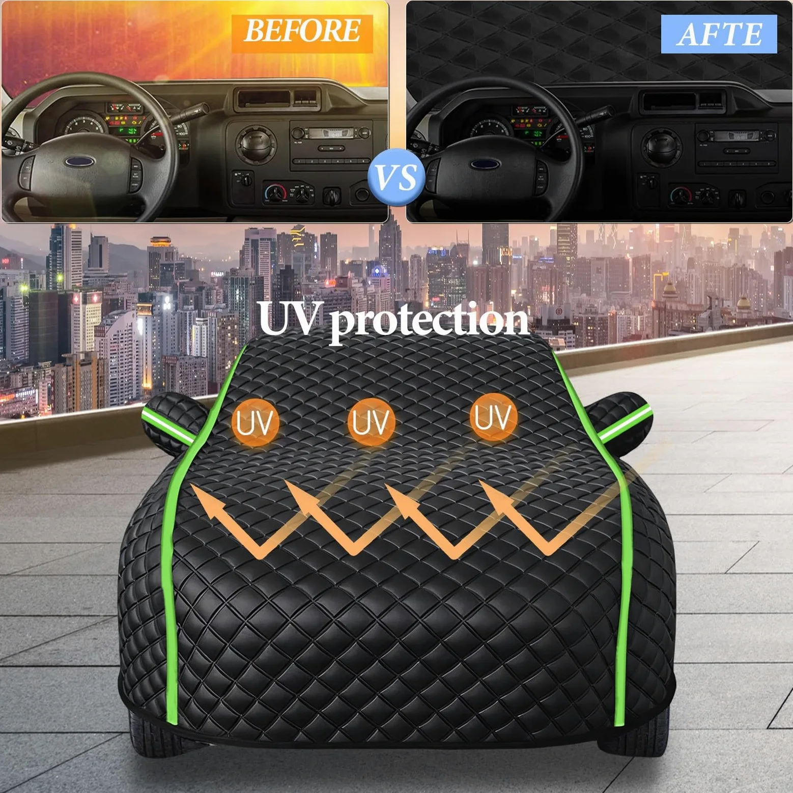 Funda Coche Antigranizo para BYD Dolphin (2023-2026) Electric Hatchback,Cubre Funda Coche Exterior,5 Capas de Algodón Grueso,Protección Total contra Granizo,Nieve,Lluvia,Polvo,Resistente dhd5