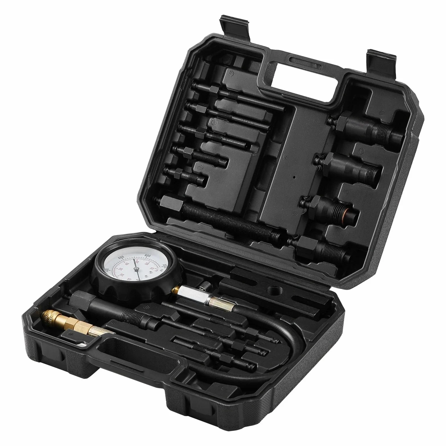 Probador de compresión de Motor, Kit de 18 Piezas para Comprobar la presión de los Cilindros, comprobador de inyectores para Camiones (diésel).