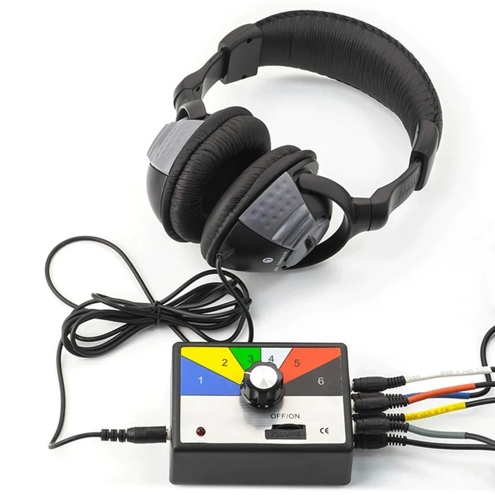 Chassis Ears - Kits de estetoscopio automotriz con auriculares, 6 canales, buscador de ruido de motor de coche, estetoscopio mecánico con auriculares