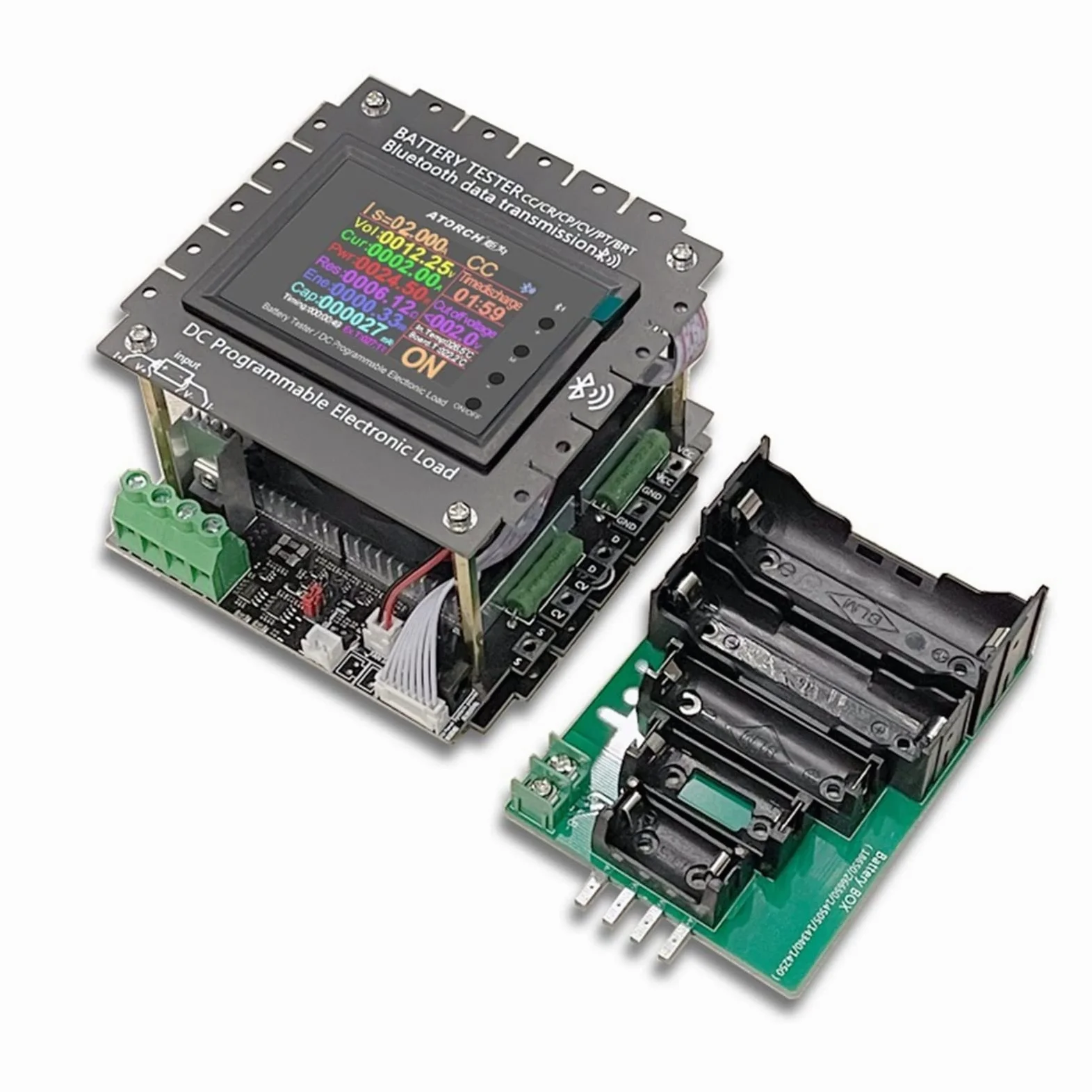 Comprobador de baterias de coche 150W all-in-uno 20a bluetooth corriente continua Energía USB Medidor de descarga de la capacidad de la batería de litio de la carga electrónica del probador(NEW 150W a