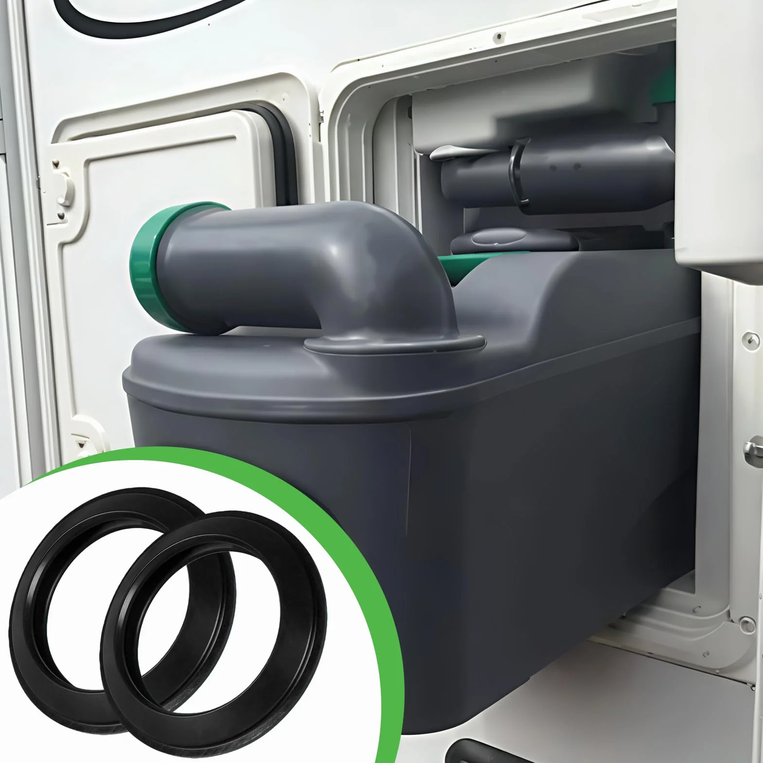 2 Piezas Junta de Silicona Inodoro para WC Thetford C200 C250 C260 C400 C2 C3 C4, Arandela Válvula de Descarga, Para Autocaravanas, Junta wc Thetford, Furgonetas Camper y WC Portátiles Camping