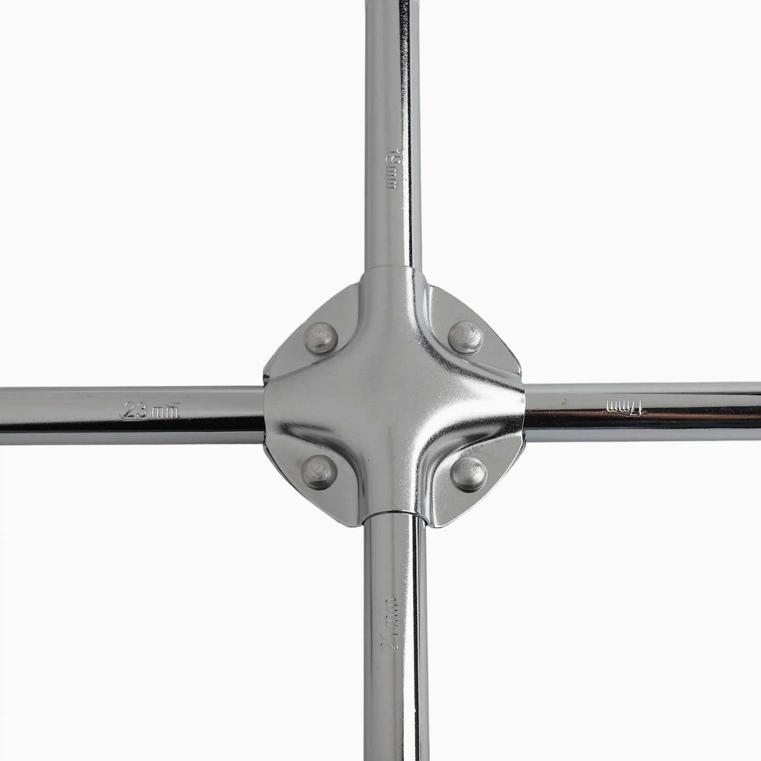 Llave de tuerca de cuatro vías, 17 mm, 19 mm, 21 mm, 23 mm, llave de vaso para tuerca de rueda de coche, herramienta de llave cruzada resistente de 18/20 pulgadas (20 pulgadas)