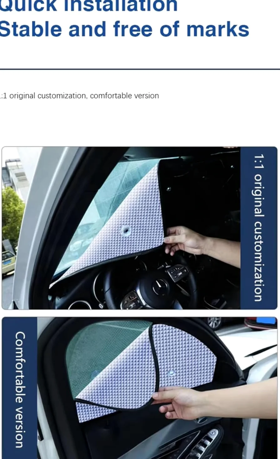 Parasol para Parabrisas De Coche para Fiat Grande Punto (2006-2012), Parasol Coche Delantero Plegable con Revestimiento De Plata, Bloquea Rayos UV Y Calor, Accesorios Auto,All