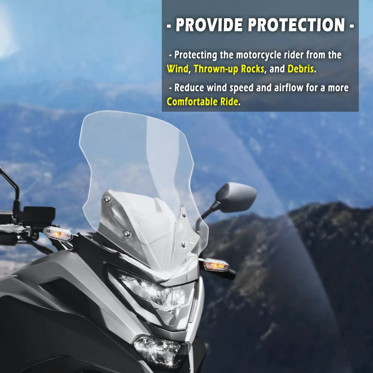 Cúpula Parabrisas para moto NC750X NC 750X 2021 2022 2023 2024 Aire Protección Vidro Carenado (Claro)