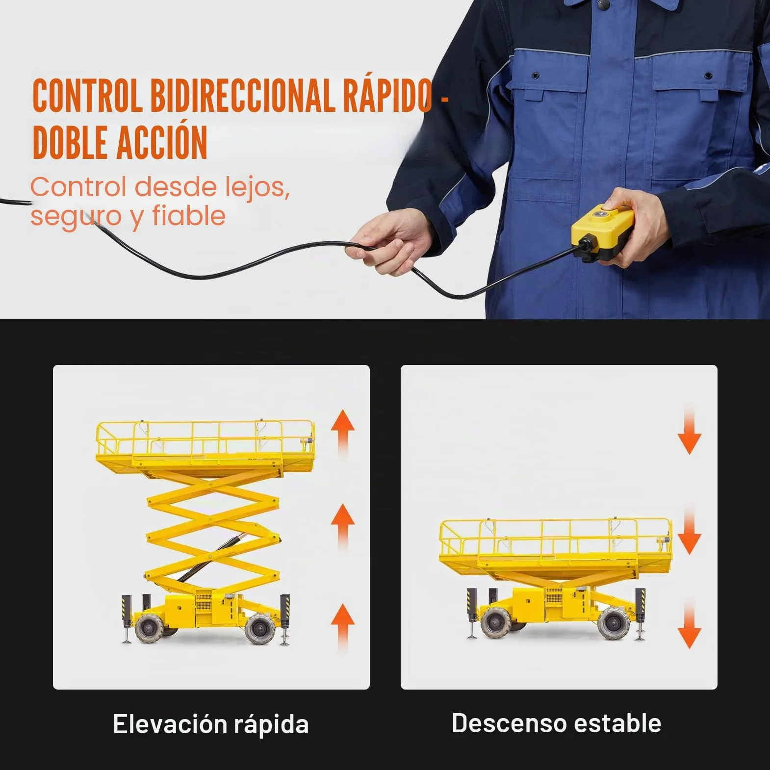 VEVOR Bomba Hidráulica DC 12 V 6 L Unidad Hidráulica de Doble Acción Flujo de Aceite 3,44 L/min Presión Máxima de Descarga 22 MPa para Volquete, Plataforma Elevadora, Remolque, Elevación y Descarga