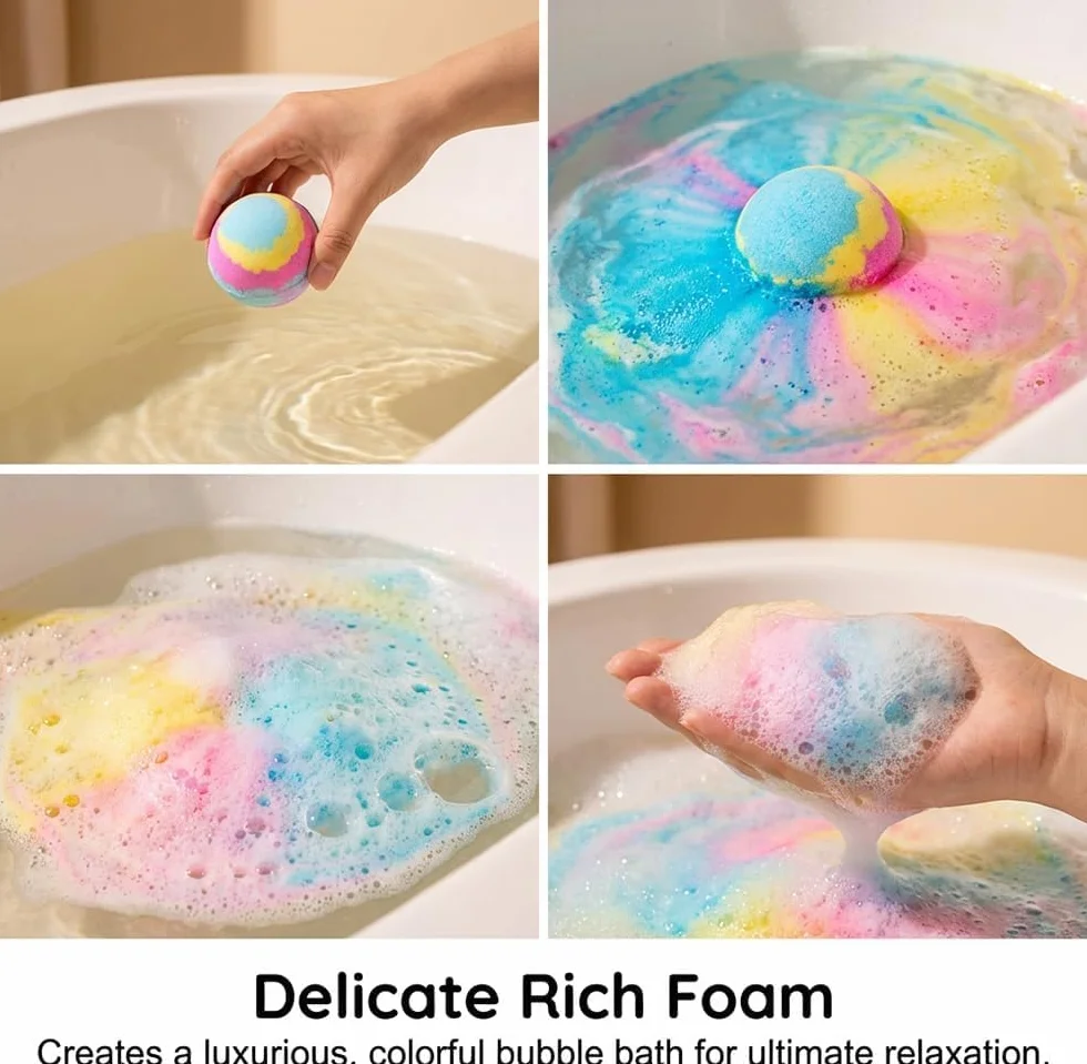 Bombas de baño naturales para niños 12 unidades con juguete sorpresa