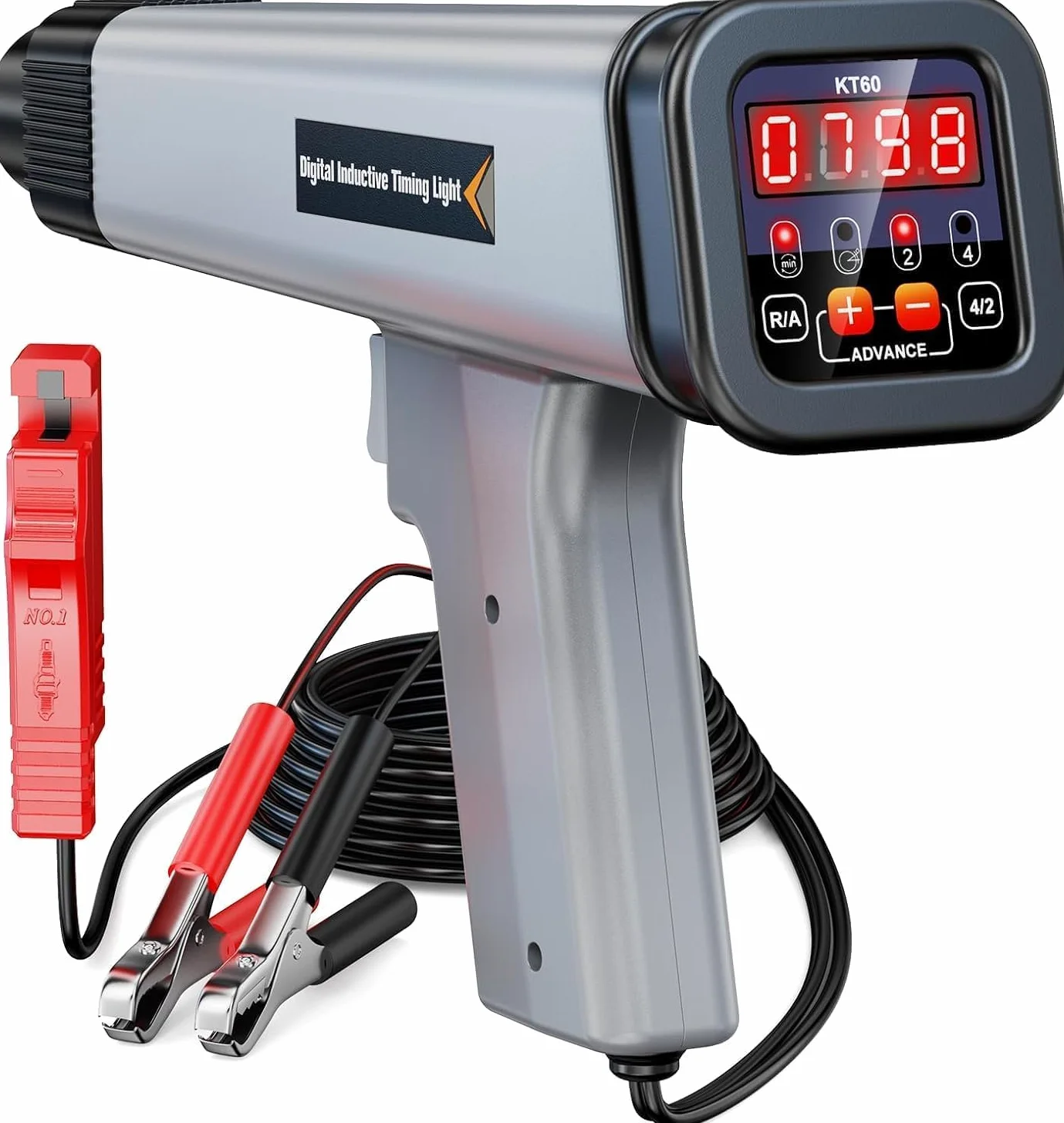 KZYEE KT60 Digital Timing Light 12V Pistola Estroboscópica Lámpara para Motores Gasolina 2 4 Tiempos