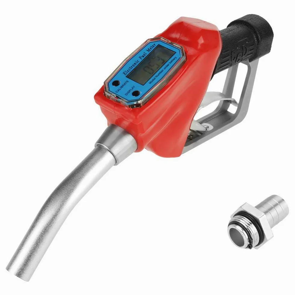 Boquilla de pistola de aceite, boquilla de llenado de combustible con medidor de flujo digital, boquilla de medidor de válvula de control de aceite, para llenado de diesel, queroseno, gasolina