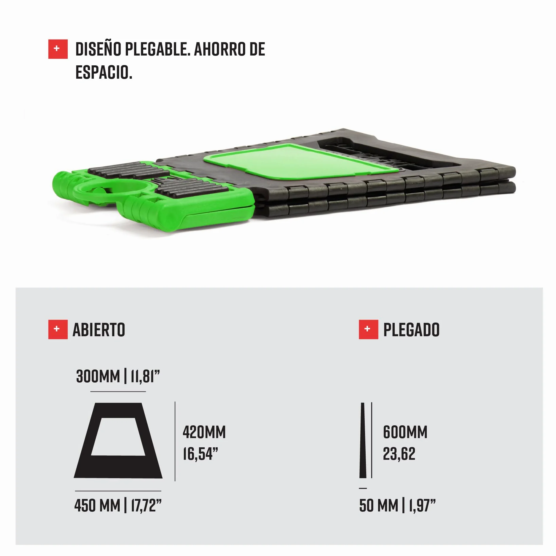 Polisport Off Road 8981500005 Caballete Plegable para Moto – Ligero, Motocross, Caballete Moto, Off-Road, Compacto, Portátil, 250 Kg, Podio Oficial FIM, Caballete Moto, Verde