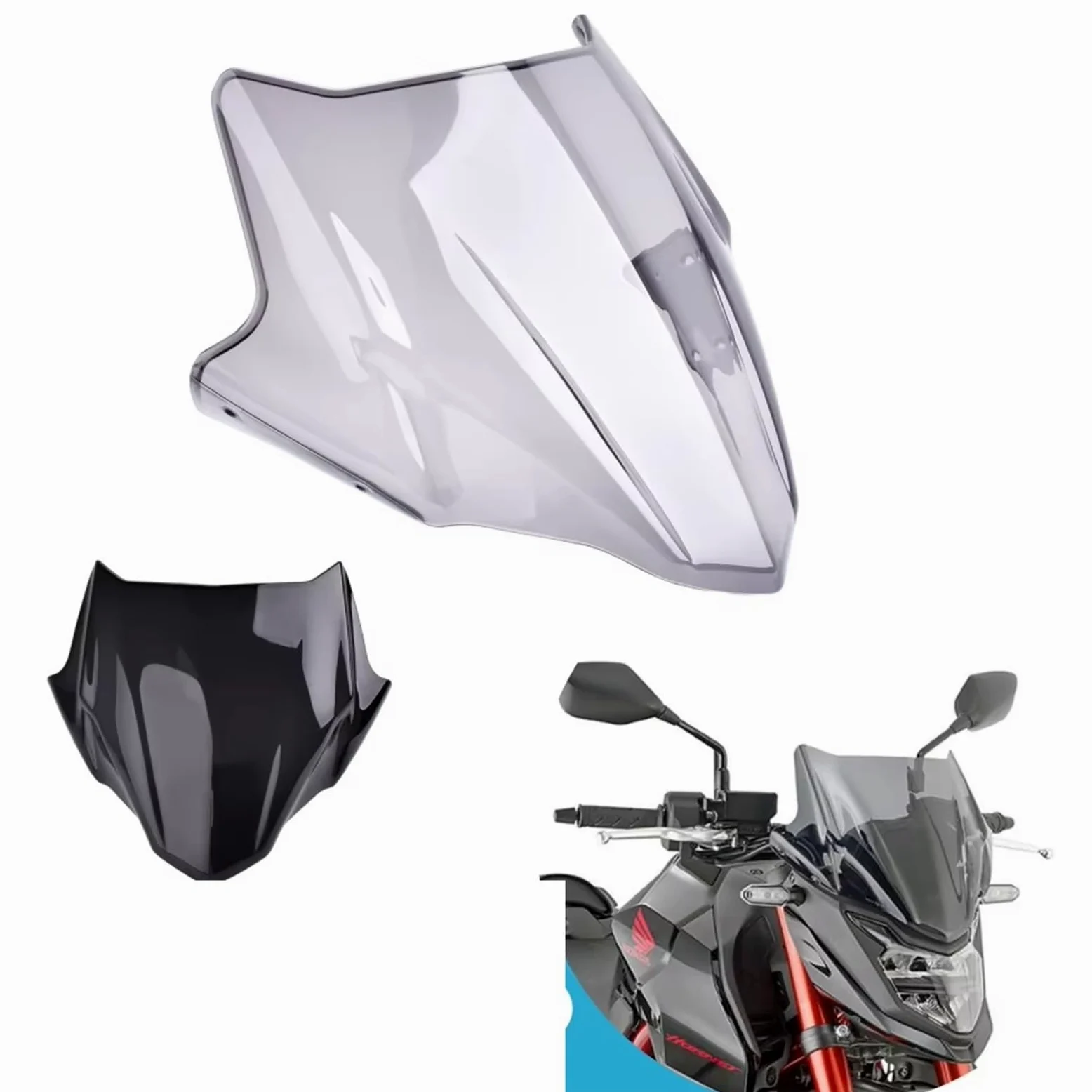 Para CB 750 Para CB750 2023 2024 Parabrisas Deflector Aire Delantero Motocicleta Motor Pantalla Protectora Parabrisas Motocicleta Pare-brise(Smoke)