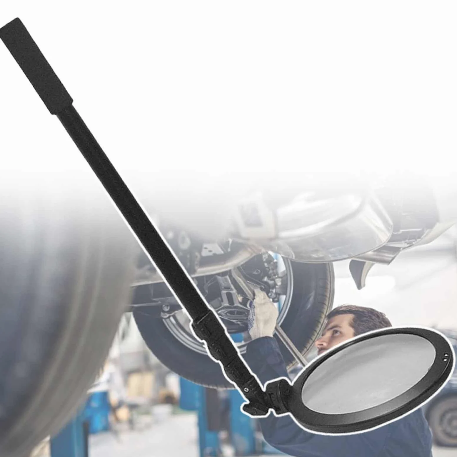 Espejo De Inspección Led para Vehículos, 2 Espejos Redondos De Búsqueda para Techo Automotriz, Espejo De Búsqueda para Vehículos, para Estantes Y Esquinas, C,A