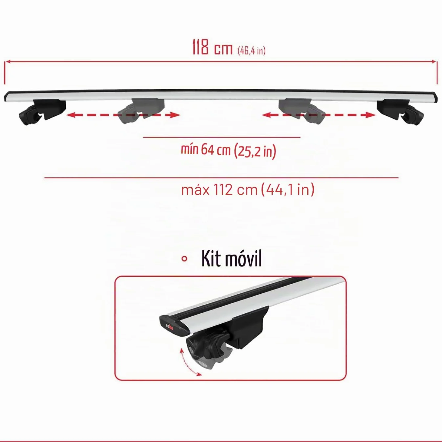 Compatible con BYD Seal U (SA3) 2023-2026 Modelo Hook Barra de Techo Auto Portaequipajes Barras Transversales Gris Aluminio 2 Barras