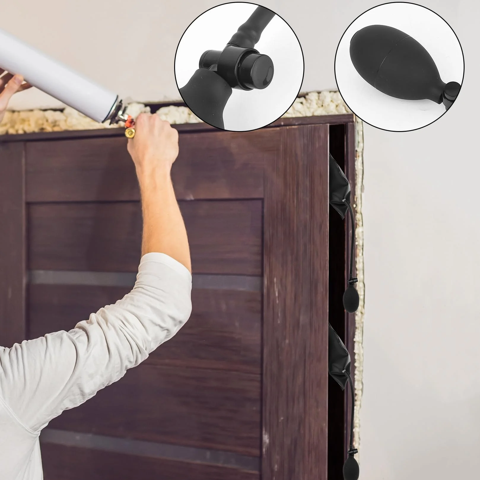 4 Pcs Bomba de Cuña de Aire, Bolsas de Aire inflables para Puertas, Bomba de Bolsa de Aires, Cojinete de Cuñas Inflables para Instalación de Puertas Ventanas Autos, Maxima 200 KGAutomóviles
