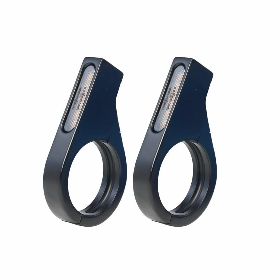 Luces Señal Giro Para Motocicleta, Lámpara Indicadora | Luz LED De Intermitente Tubo 39-41mm Para Motocicleta, Lámpara Indicadora Dirección Ámbar, Aluminio