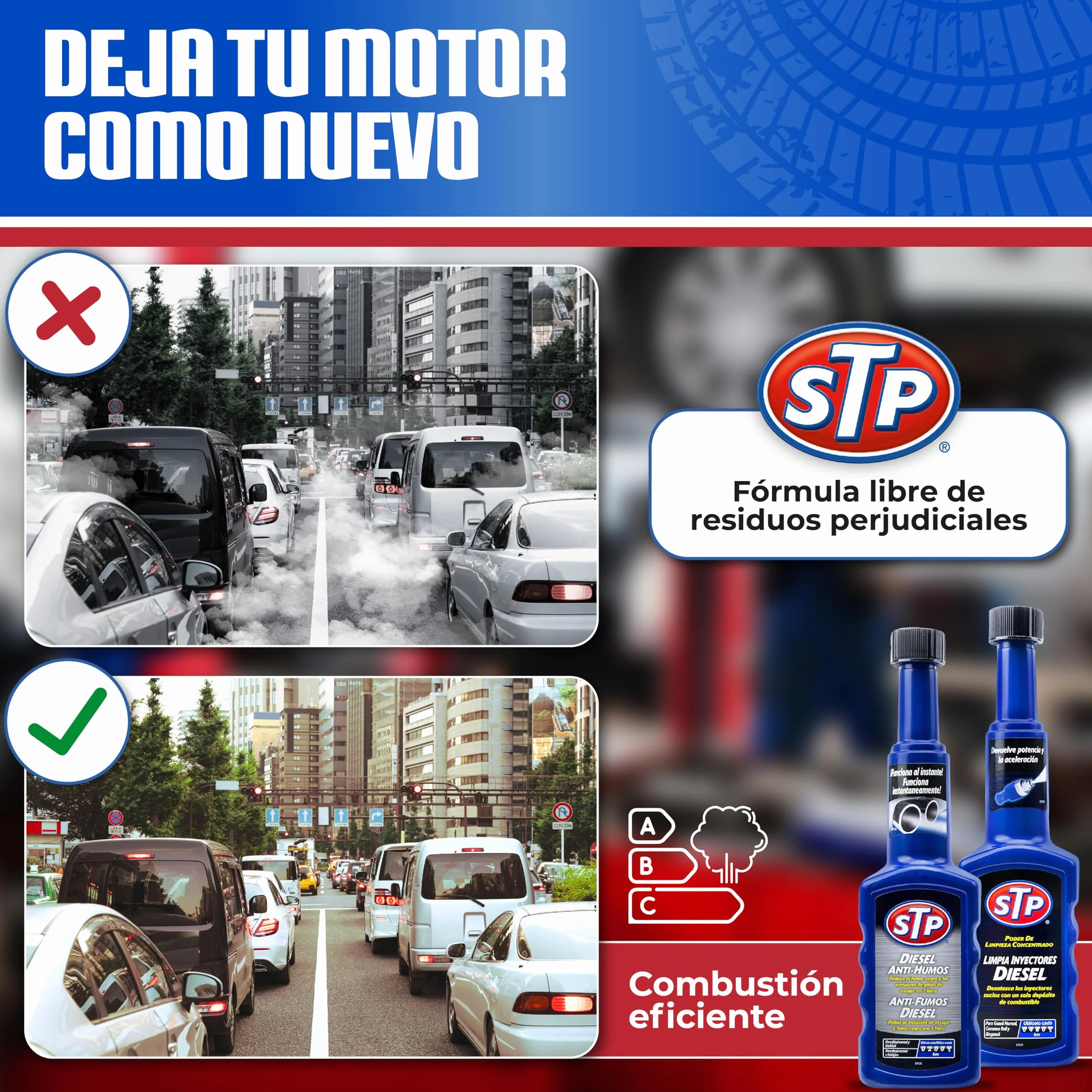 Limpia inyectores diésel Antihumos diésel STP 200 ml Reduce emisiones ahorra combustible