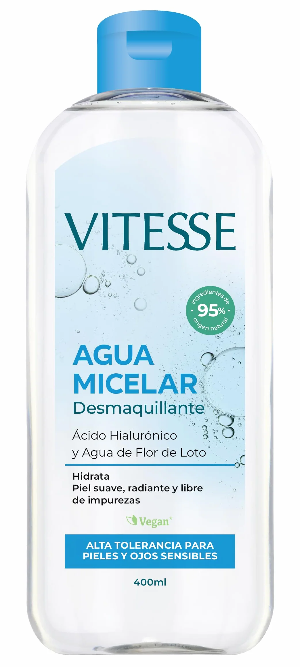 Vitesse Agua Micelar Desmaquillante con Ácido Hialurónico 400 ml