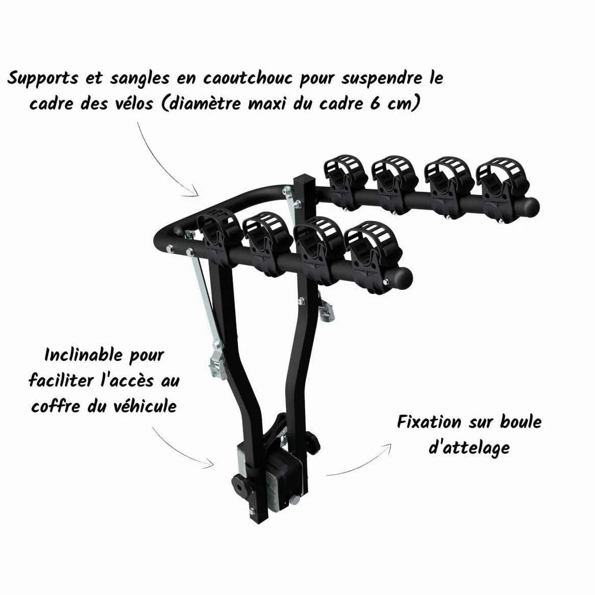 Portaciclo - Coche GANCIO TRAINO Arezzo 4 Bici Acc NE