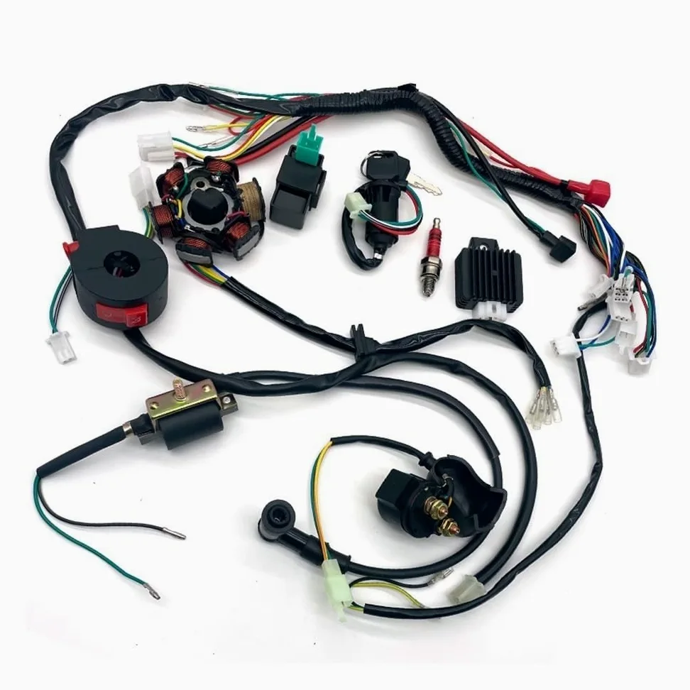 Arnés de cableado eléctrico completo encendido estator Cdi 6 bobinas para Atv para Quad para Pit Bike Buggy Go Kart 50cc 70cc 90cc 110cc 125cc