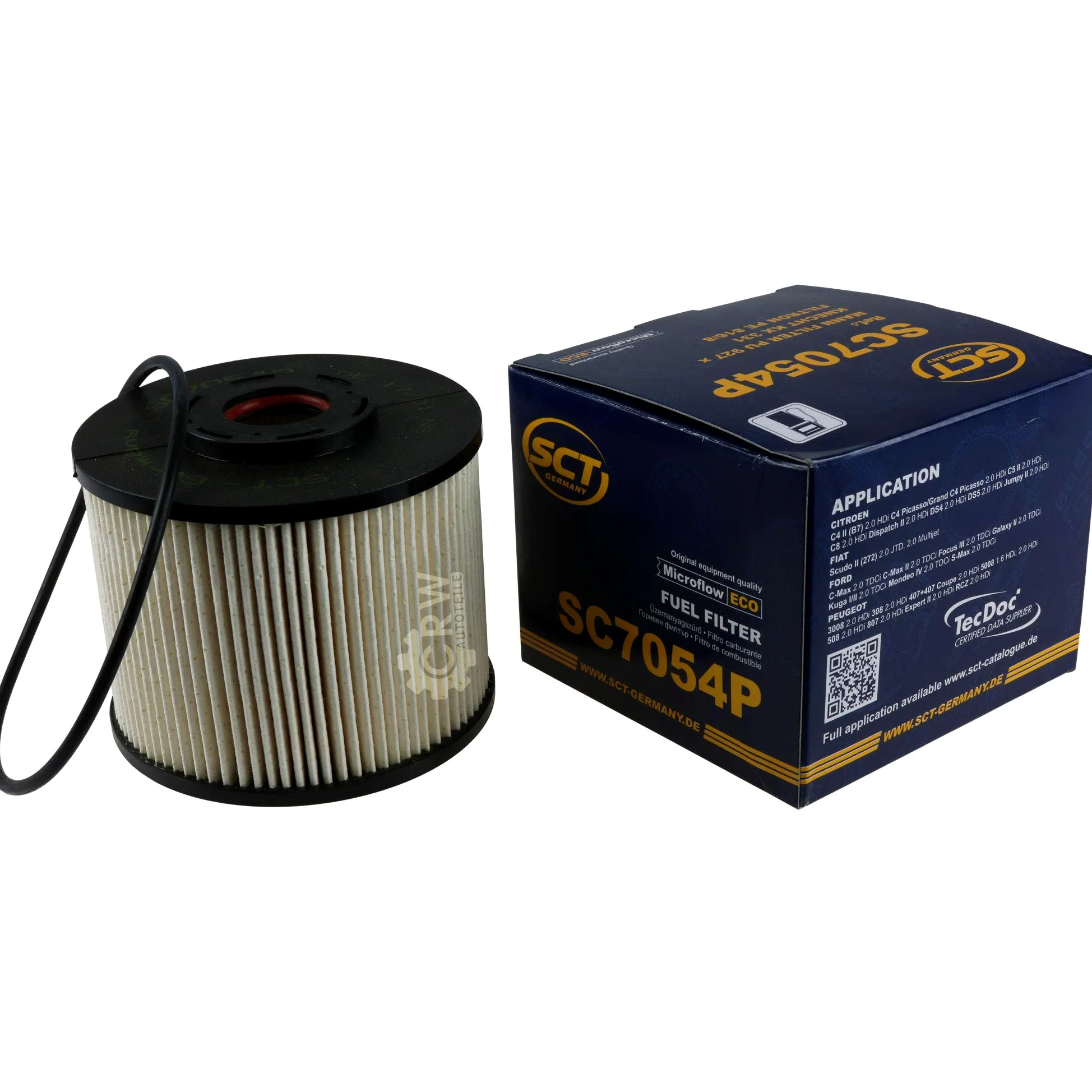 QR-Parts Set 85499506 SC 7054 P 10 filtros de combustible diesel y gasolina SCT originales