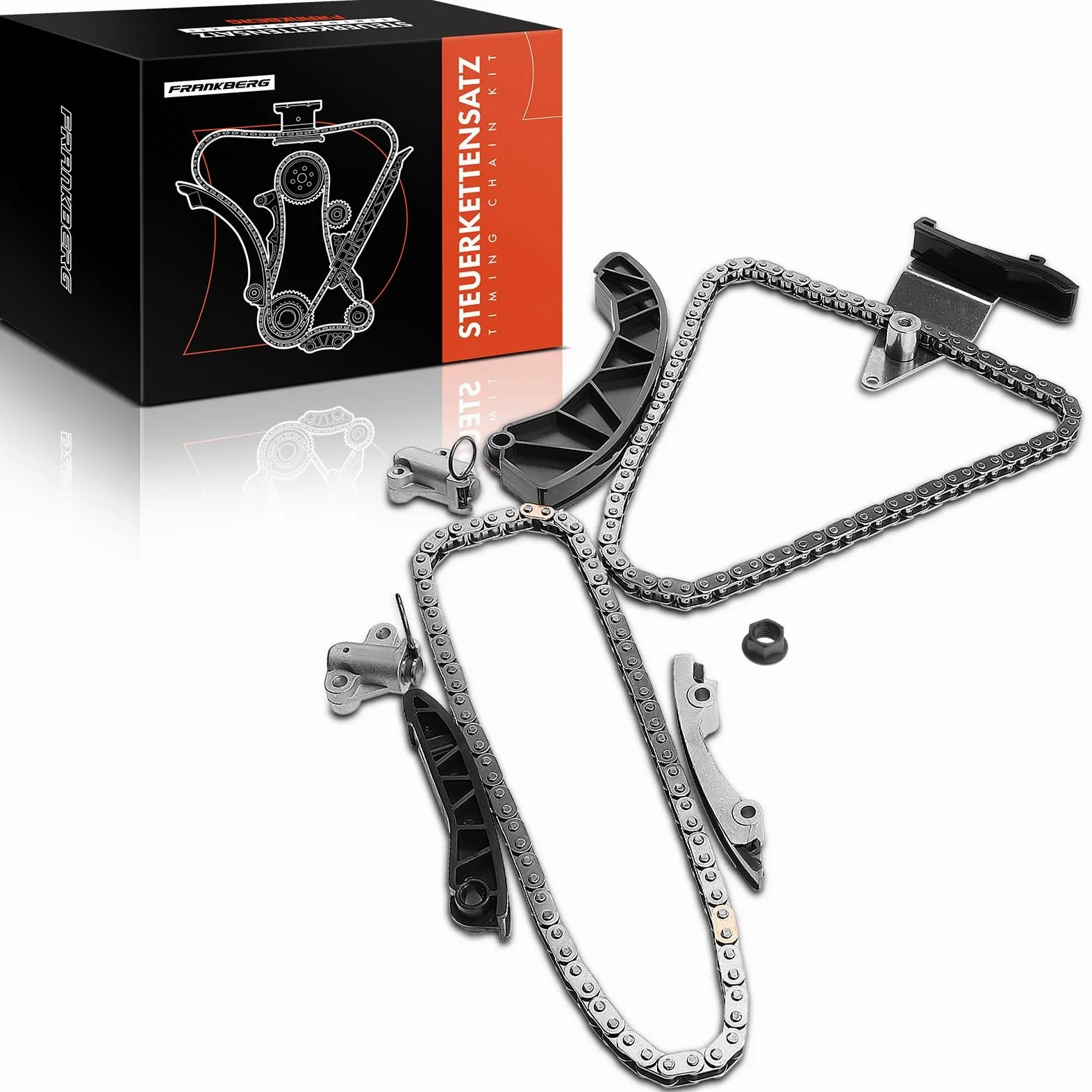 Frankberg Kit de cadena de distribución 243512A000 | Compatible con: Alma AM, Río III UB, Venga YN, i20 GB IB, Río II JB, Cerato LD, Picanto SA, Pro Cee'D ED