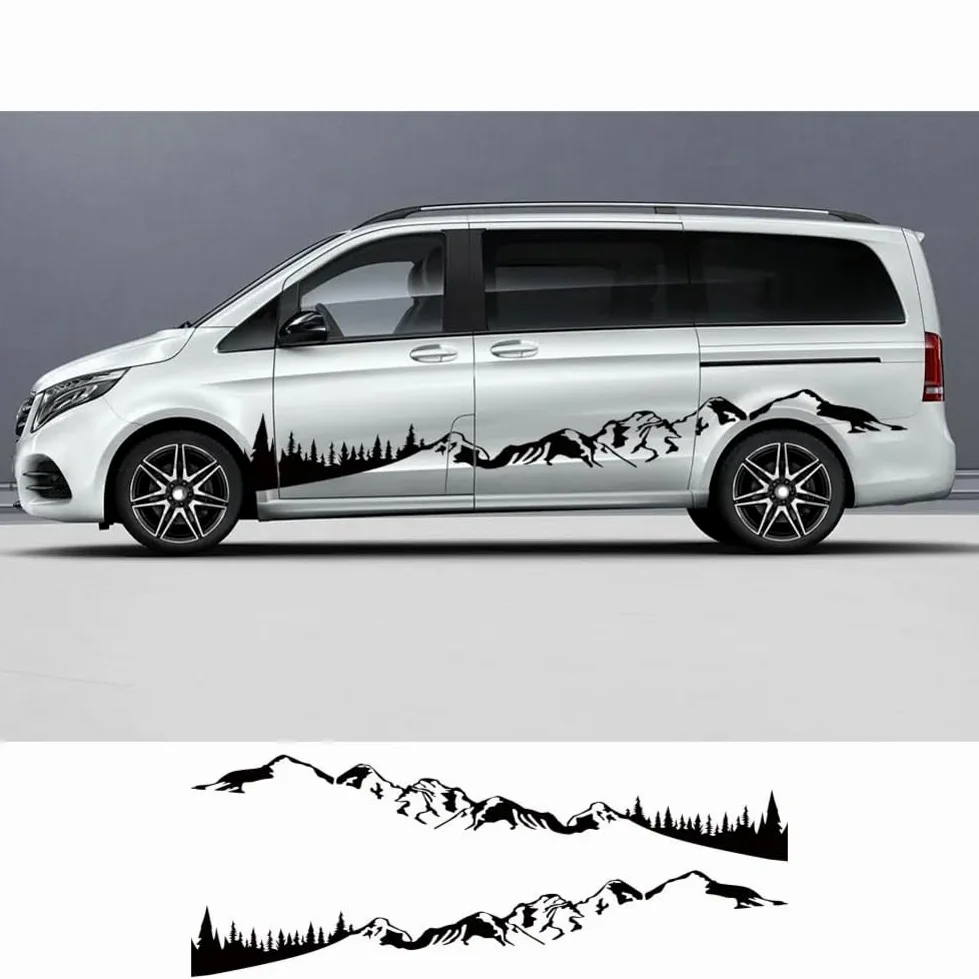 Lote de 2 Pegatinas, para Coche, para Mercedes Benz Vito Clase V W447 Viano W639, calcomanías de Vinilo con gráficos DIY, para Furgonetas Camper, Accesorios de Tuning.