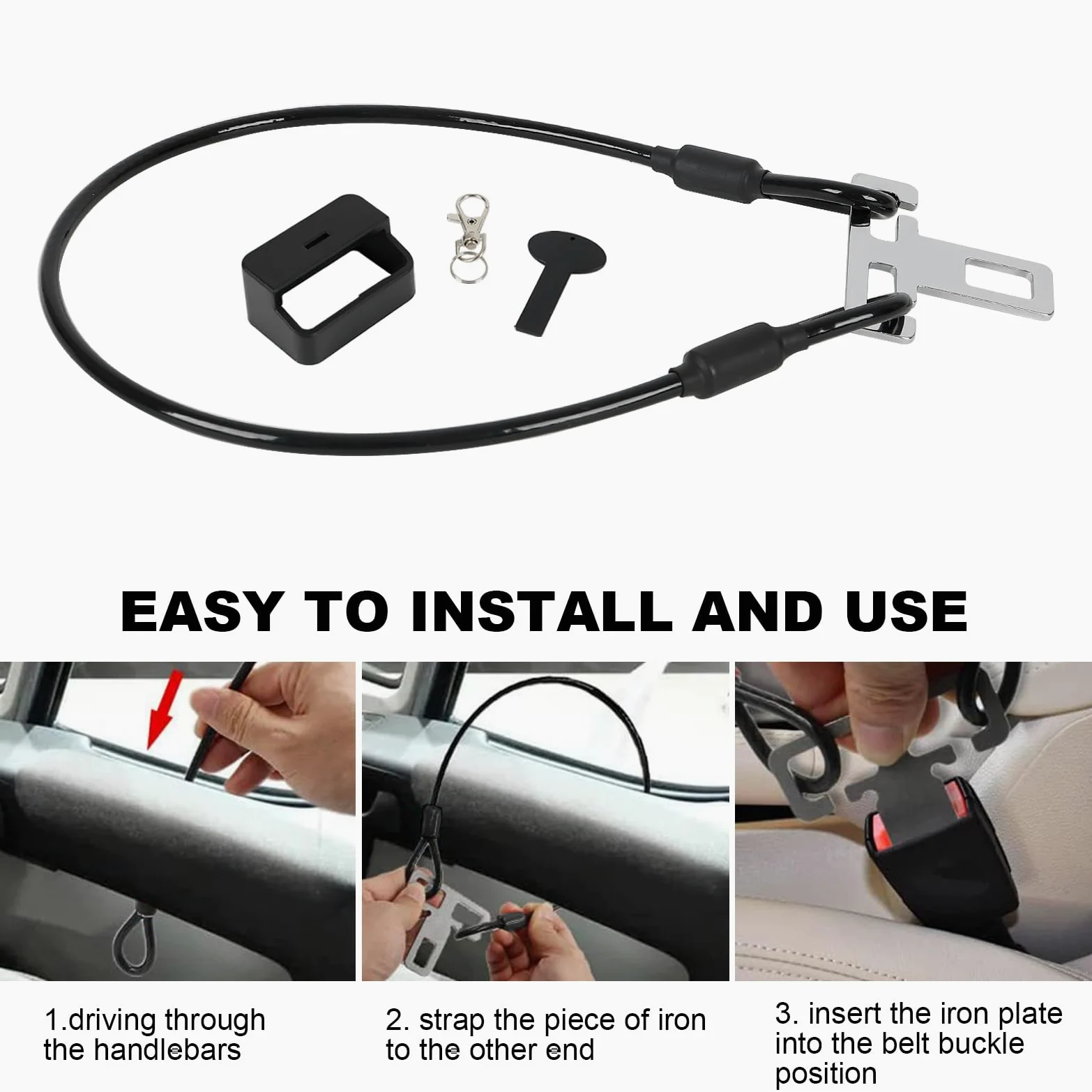 Antirrobo accesorios para autocaravana, 2 unidades de 60 cm, protección antirrobo, cerradura de puerta corredera de camping para caravanas, autocaravanas, furgonetas, vehículos comerciales (A)