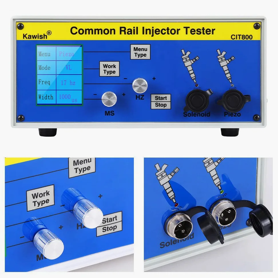 TAHALI Probador de inyectores diésel Probador de inyectores Common Rail CR-C Probador de boquillas diésel multifunción Profesional + Probador de inyectores de Combustible S60H