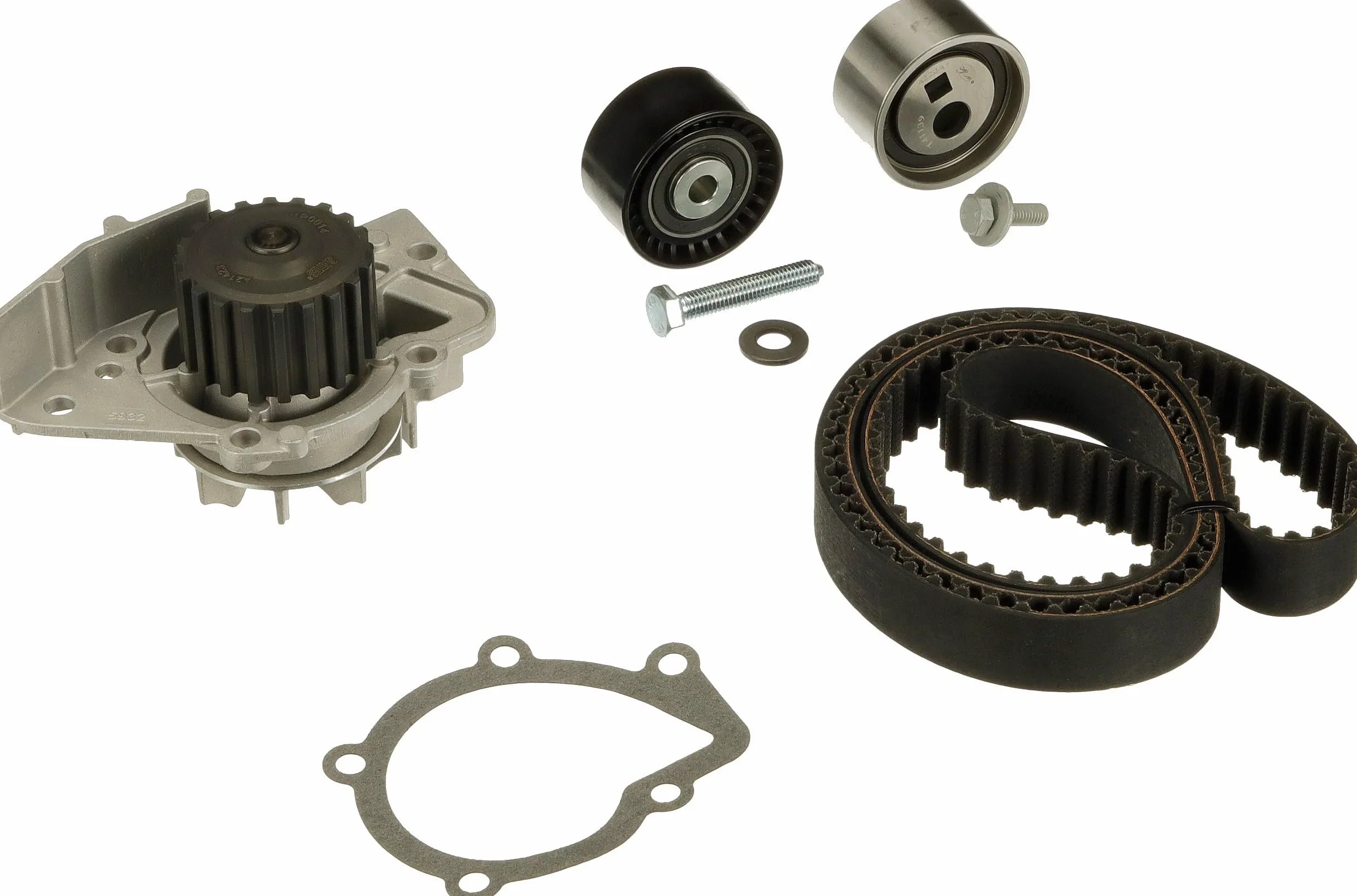 GATES KP35524XS Bomba de agua + kit de correa de distribución 25,4 mm con bomba de agua Compatible con PEUGEOT 207 WA, WC 206 Fastback 2A/C 207 SW WK 307 3A/C, CITROËN C4 I LC