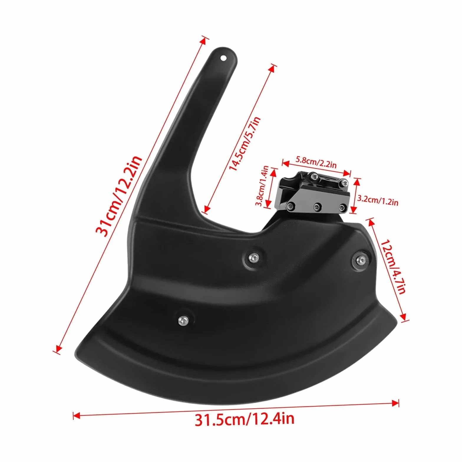 Compatible con Protector conducto Pinza de Freno Delantero | Dirige el aire fresco y evita obstrucciones por residuos(Glossy black)