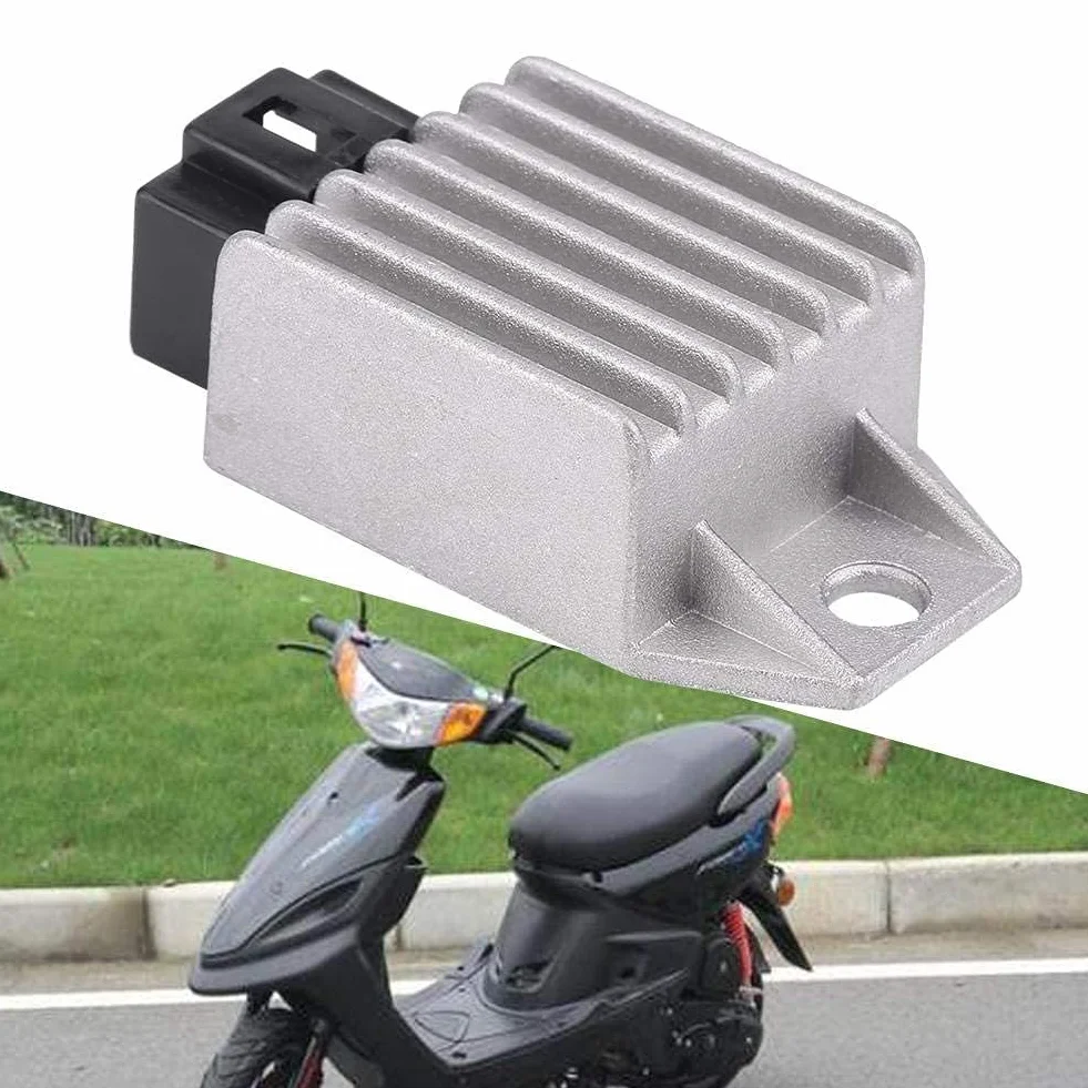 Regulador de voltaje rectificador de 4 pines, regulador de voltaje universal para moto moto moto 12V para scooter, ciclomotor, ATV, Gokarts, Buggie con motor GY6 de a