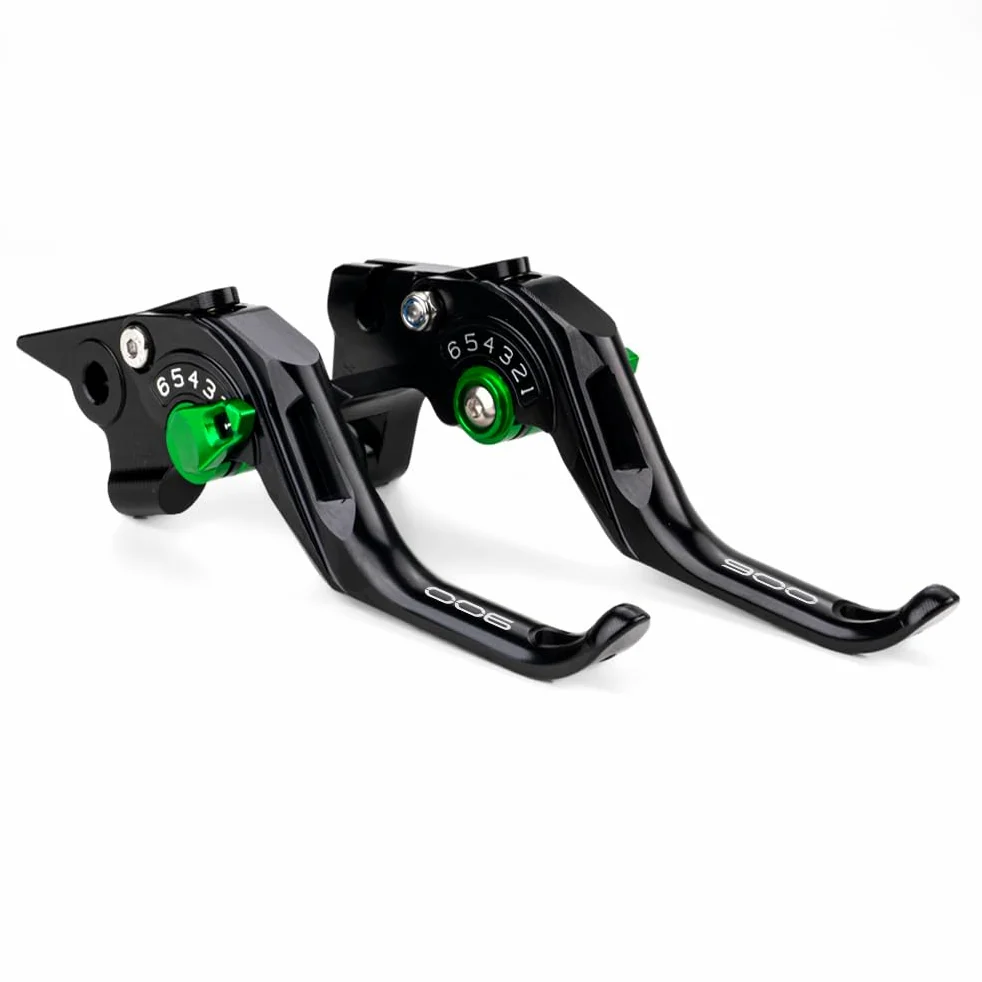 Palanca de pinza de freno CNC de motocicleta Compatible con Z900 Z 900 2017 2018 2019 2020 2021 2022 2023 2024 Palanca de freno de embrague Palanca de agarres ajustables (Verde)