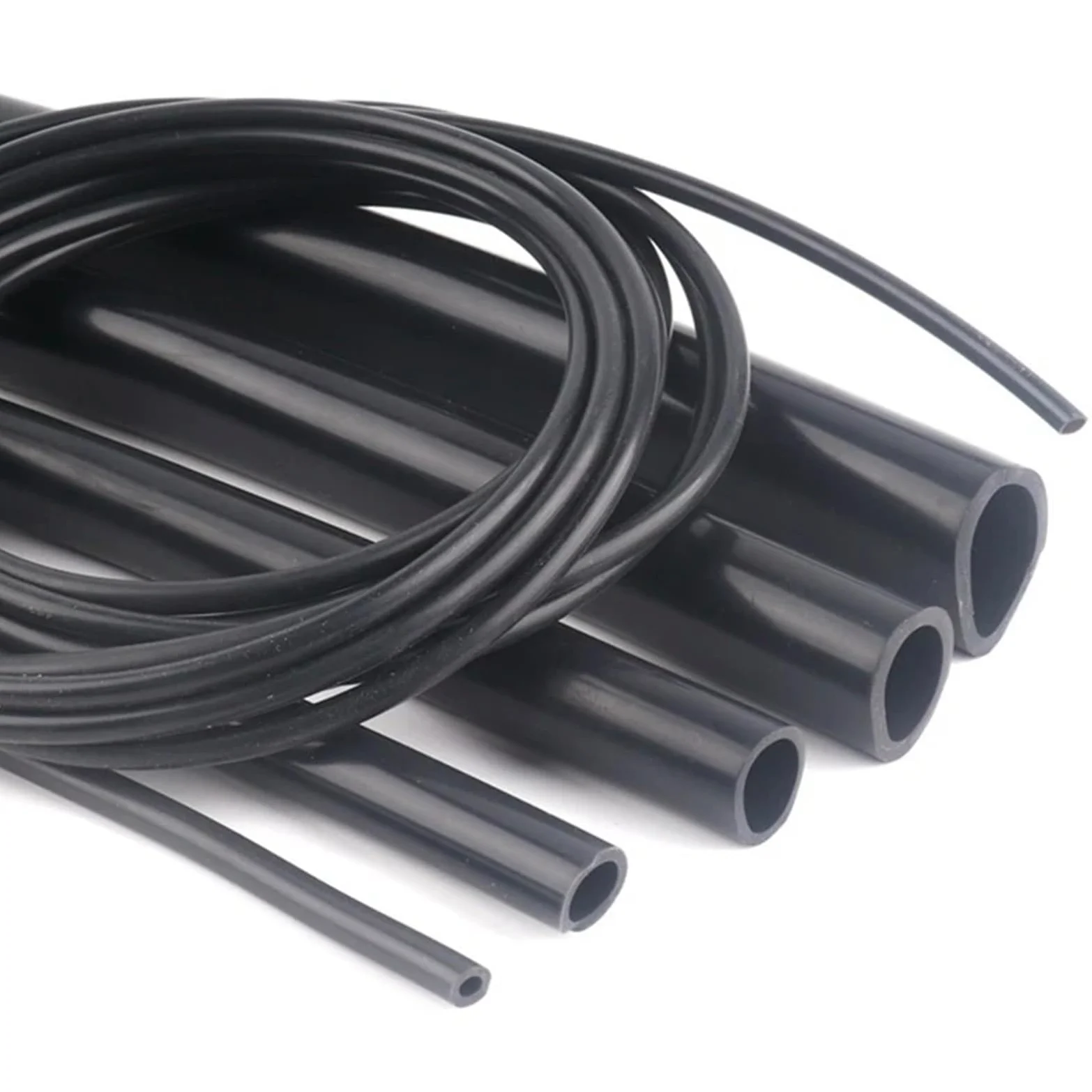 Juego de 1/3/5 metros de tubo de silicona negro flexible for bomba de aire de acuario, manguera de goma suave, resistente al calor, tubo for tanque de combustible de alta presión Manguera de Gasolina(