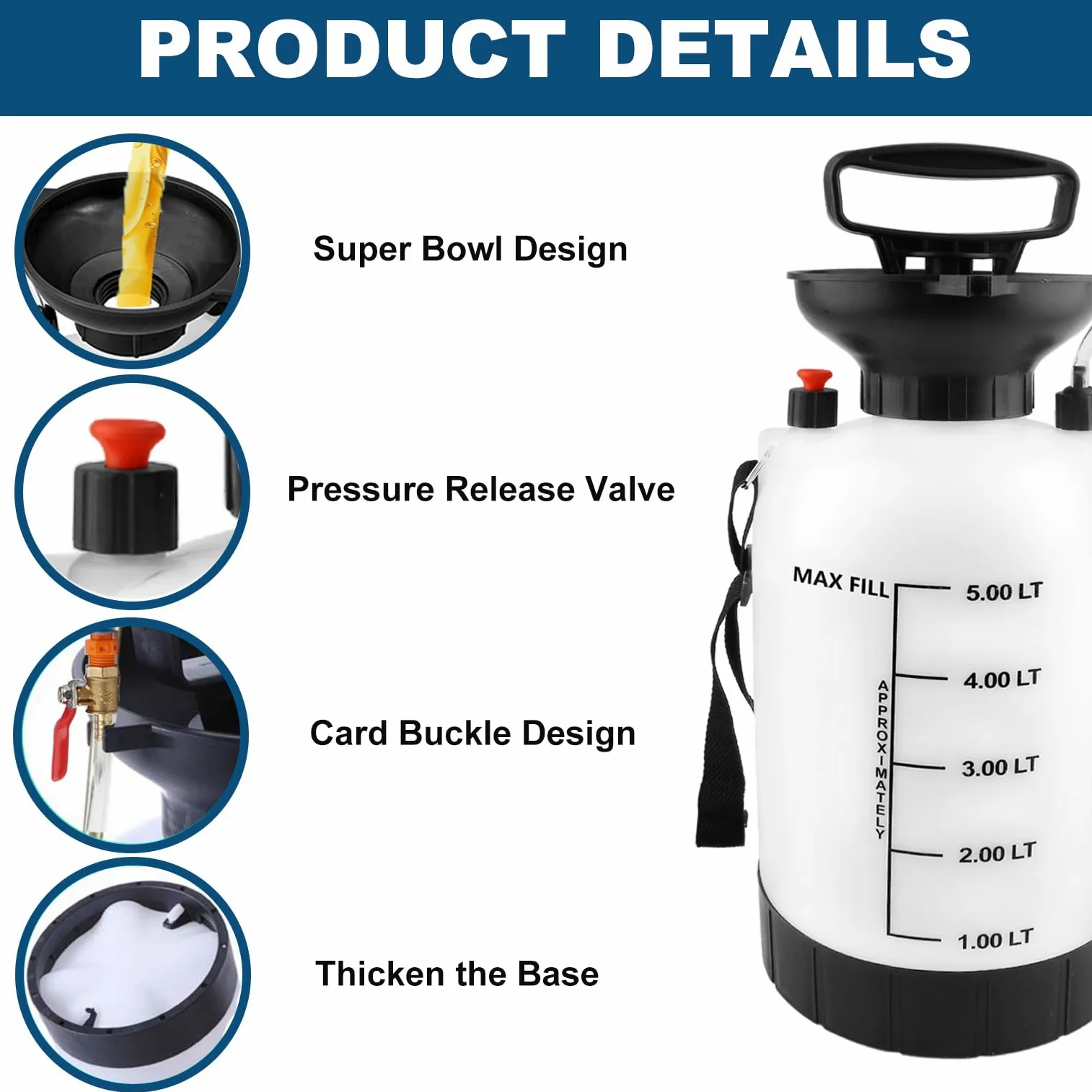 Bomba de líquido de transmisión de 5 L, bomba de mano automotriz, bomba de aceite de transmisión, bomba de transferencia de aceite, sistema de transferencia de aceite sin esfuerzo para