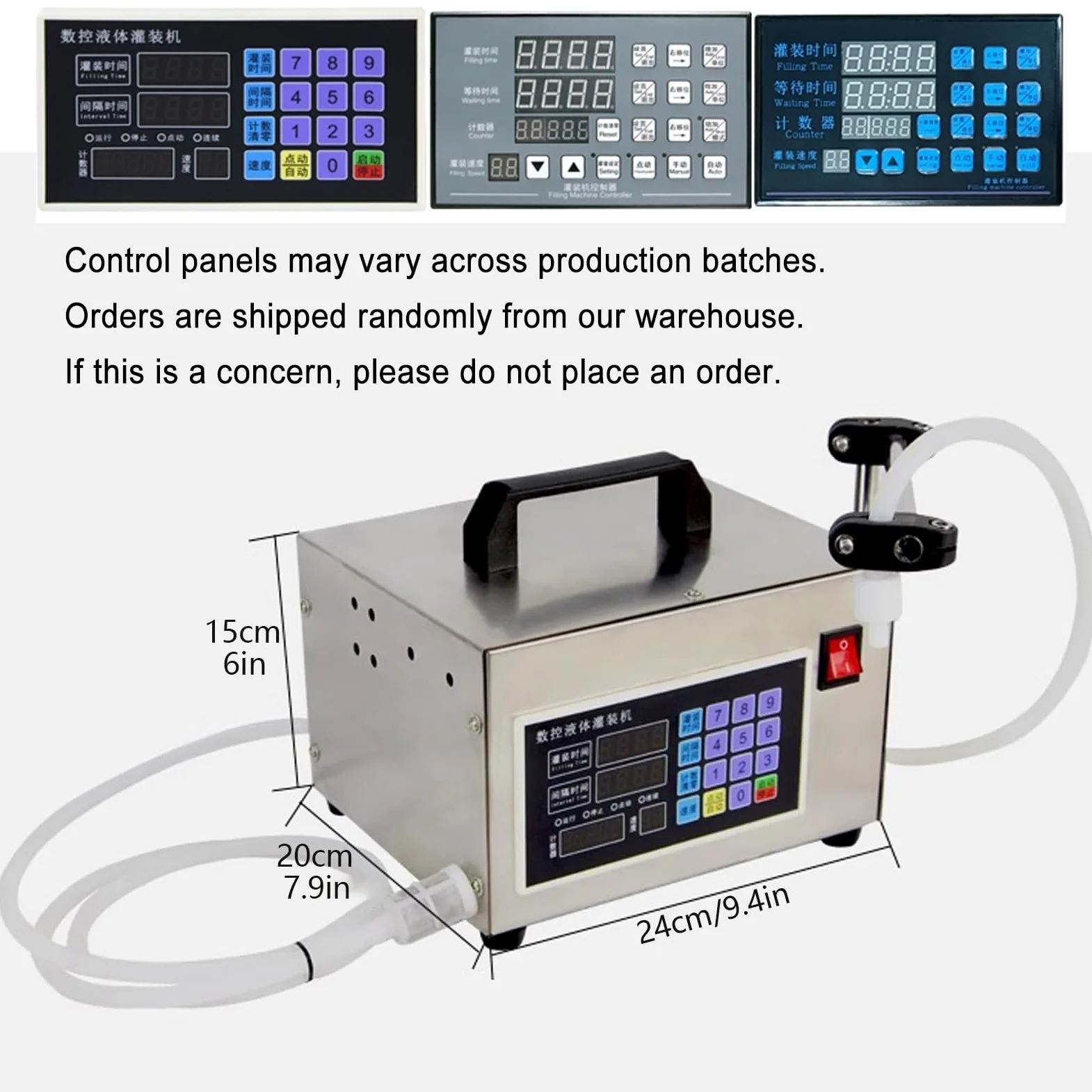 Máquina llenadora de líquidos, máquina llenadora de Botellas con Control Digital, llenadora automática de Botellas, con Panel CNC, manija, Soporte móvil, para Agua, café, Bebidas y Leche.