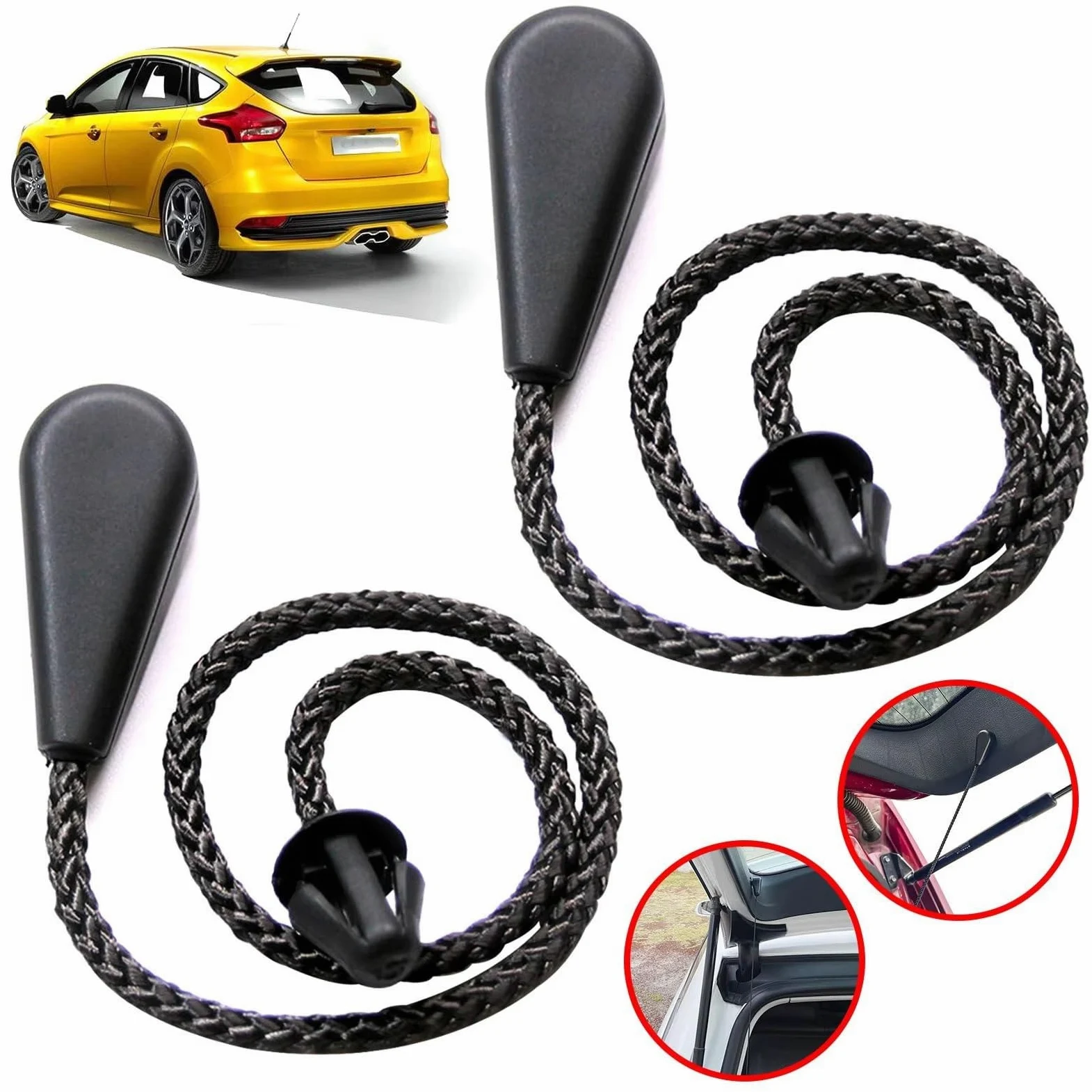 Cuerda Maletero Coche Compatible Con Ford Para Focus 2004 2005 2006 2007 2008 2009 2010 2011 Sujeciones Correas Equipaje Carga Bandeja Trasera