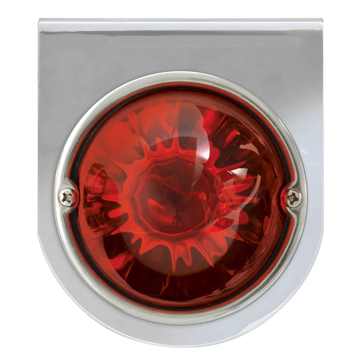 GG Grand General 82388 - Soporte cromado en L con luz de cristal de sandía roja, 2 cables