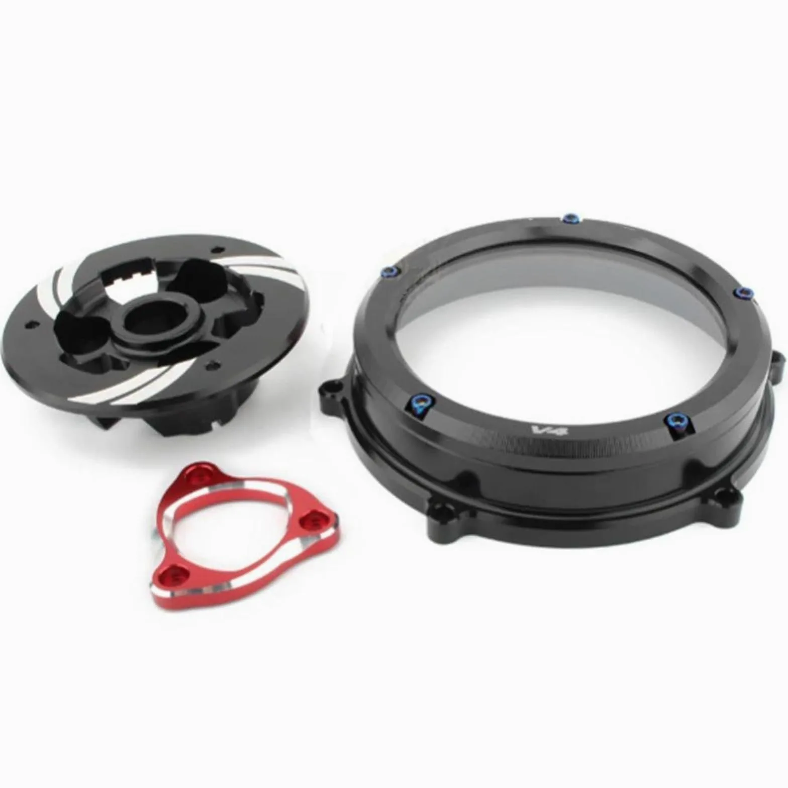 Accesorios Motocicletas Kit De Protector Muelle Embrague Y Placa Presión para Ducati para Panigale V4 (2018-2022)(Rosso)