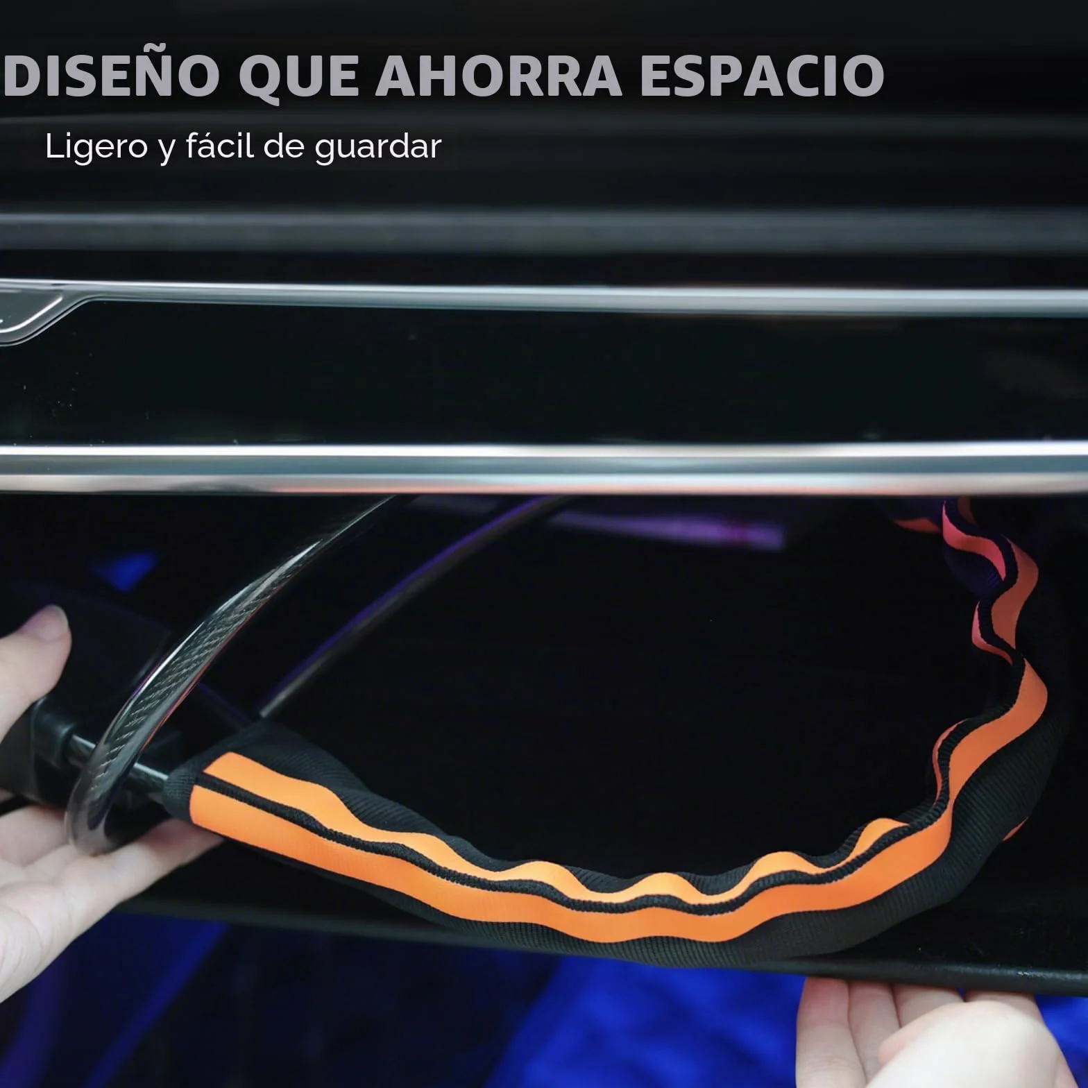 Thlevel Antirrobo Coche Volante Alta Bloqueo de Volante Coche | Visibilidad con 3 Llaves para Furgonetas Camper y Autocaravanas