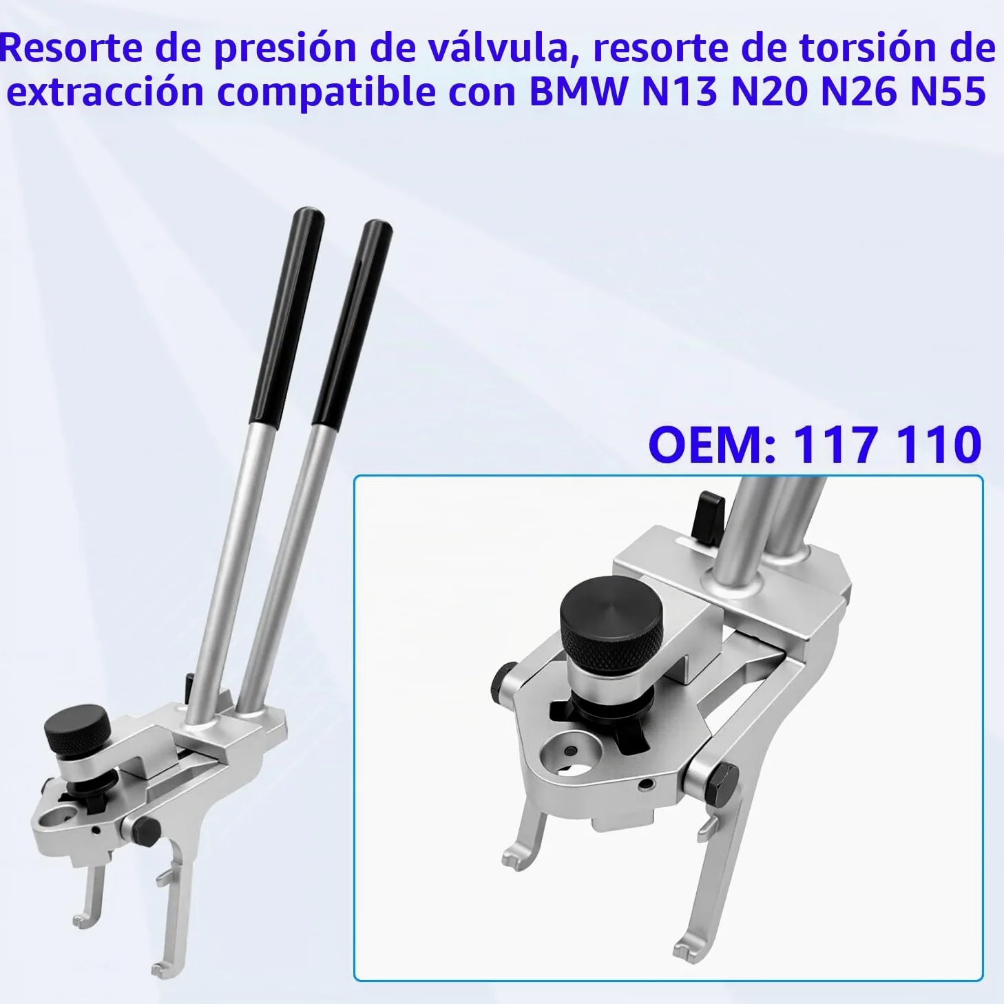 ZKTOOL 1033 Herramienta de Instalación y Extracción de Resortes de Presión de Válvulas, Adecuado para BMW N13 N20 N26 N51 N52 N53 N54 N55, Desmontaje del Resorte de Presión de Torsión de Válvulas