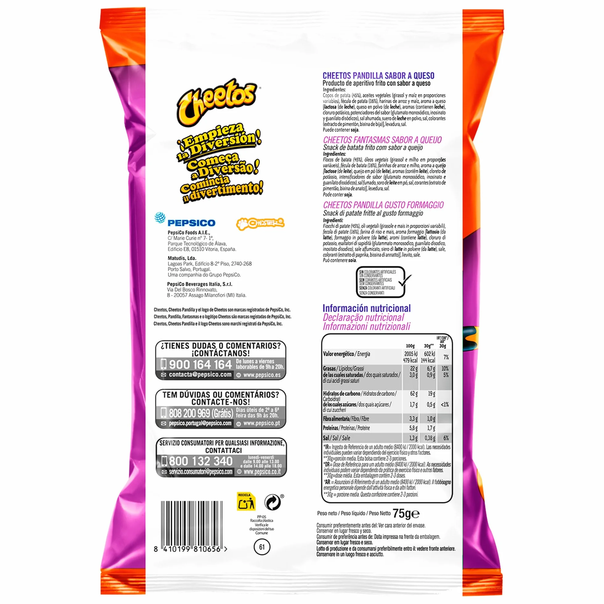 Cheetos Pandilla Snack sabor a Queso 75gr