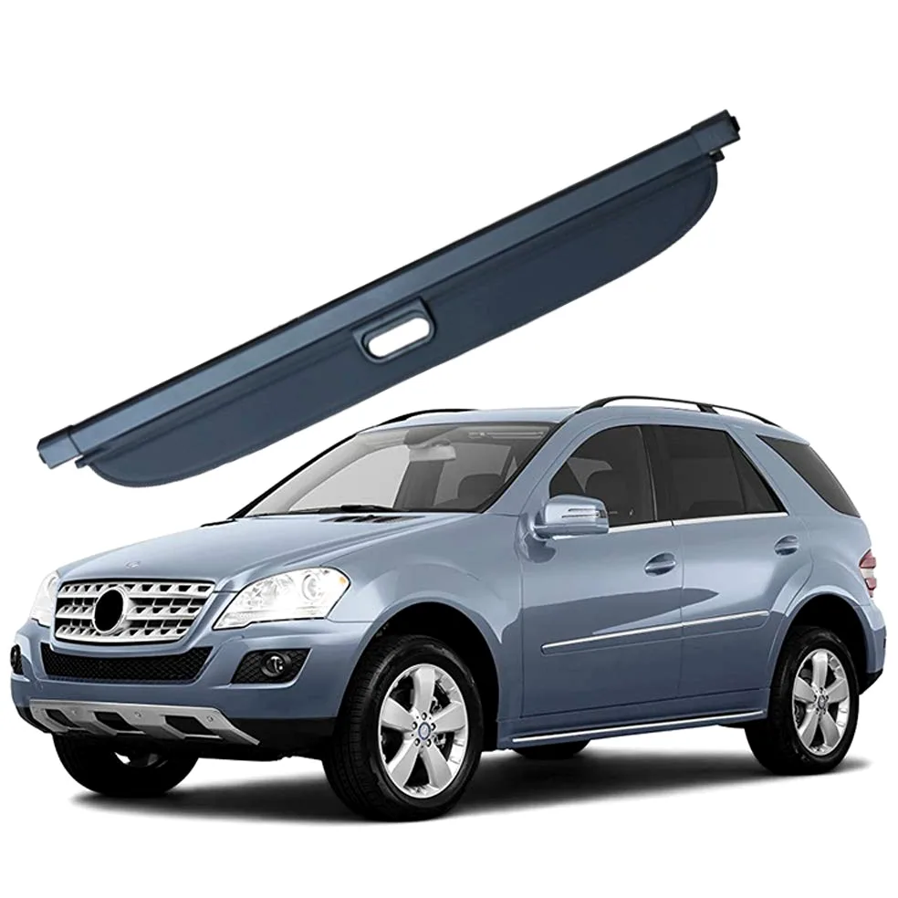 Estante De Paquetes RetráCtil Para W164 ML Class ML300 ML320 ML350 ML550 2006-2011 Protector Maletero Funda Tapa Cubierta Del Compartimento De Carga Persiana Enrollable Accesorios De Coche