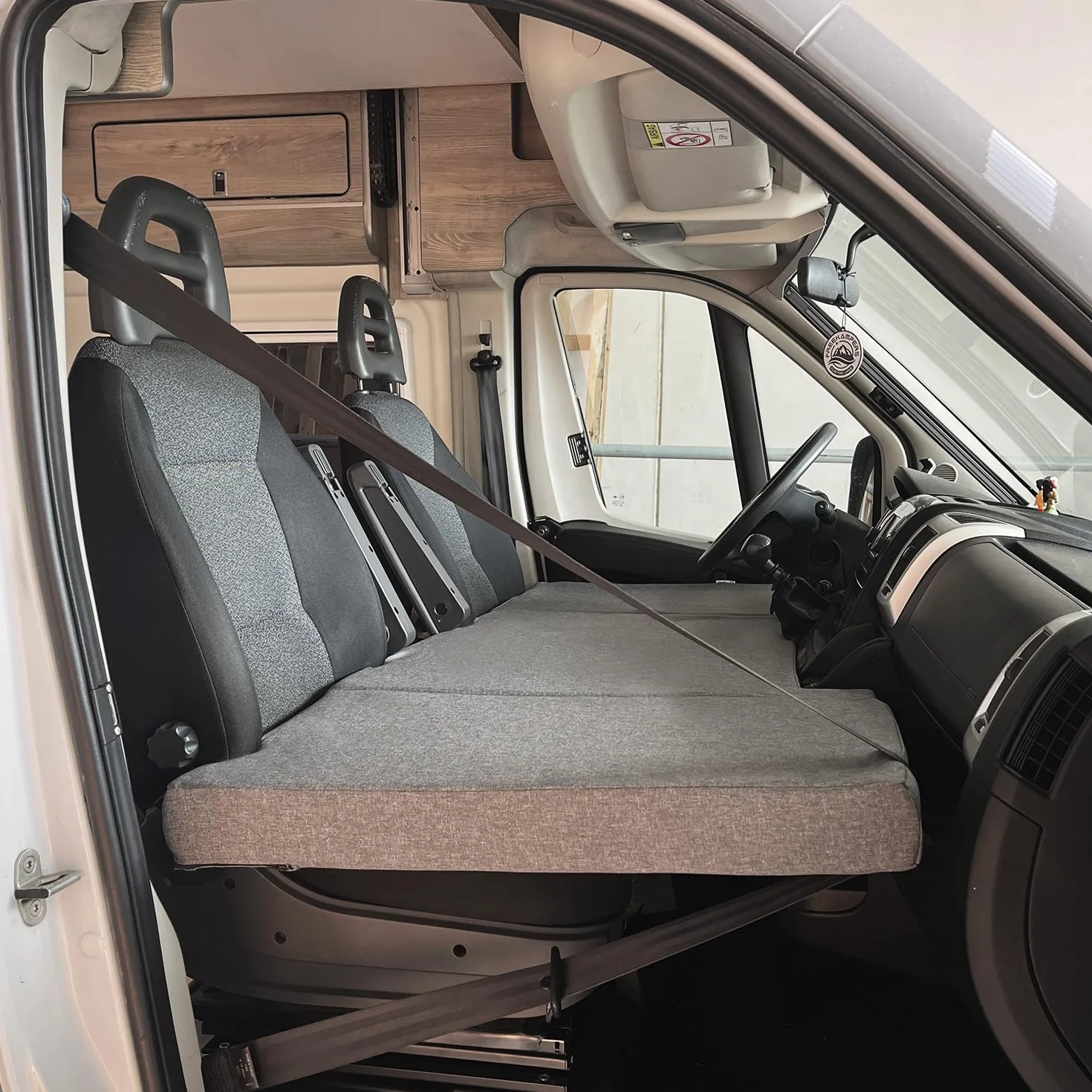 kfoam.es Colchón Plegable Cama Delantera Camper para Fiat Ducato, Jumper, Boxer (2002-2025) Color Gris, Cama Extra, Camper Van, Furgoneta Camper