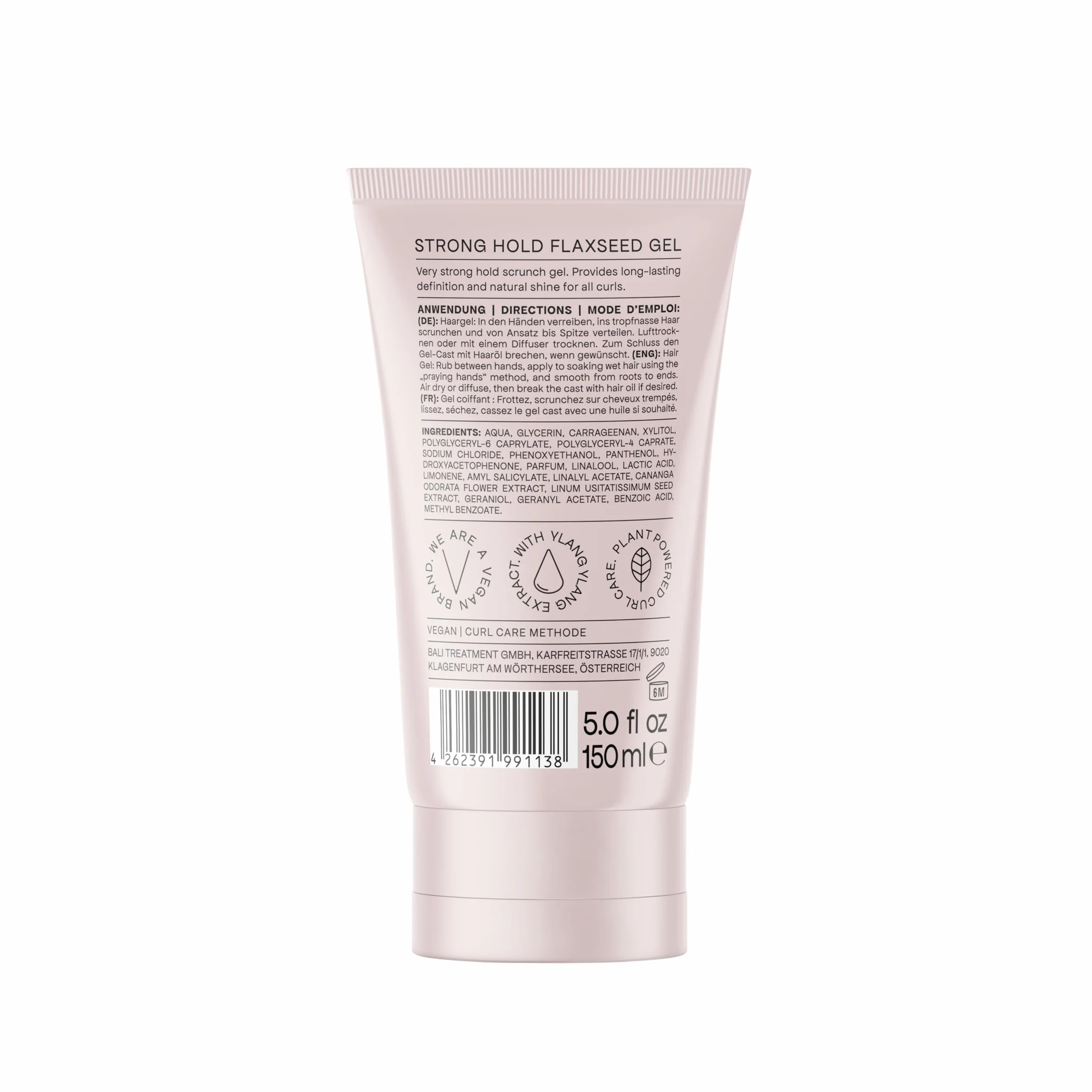 BALI CURLS Strong Hold Flaxseed Gel – Gel de linaza extra fuerte para rizos definidos – 150 ml